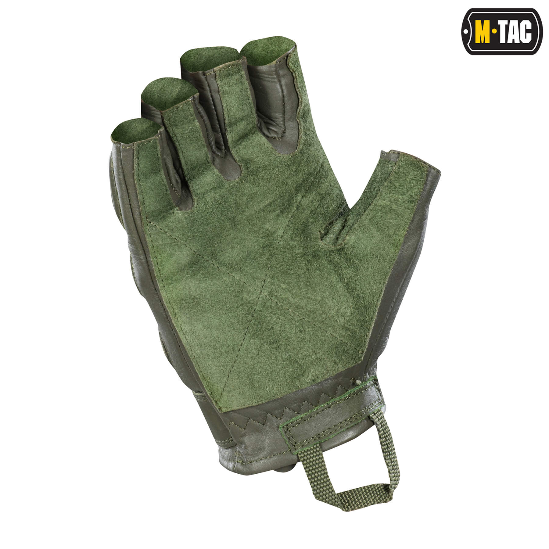 M-Tac перчатки беспалые кожаные Assault Mk.1 Olive — 3