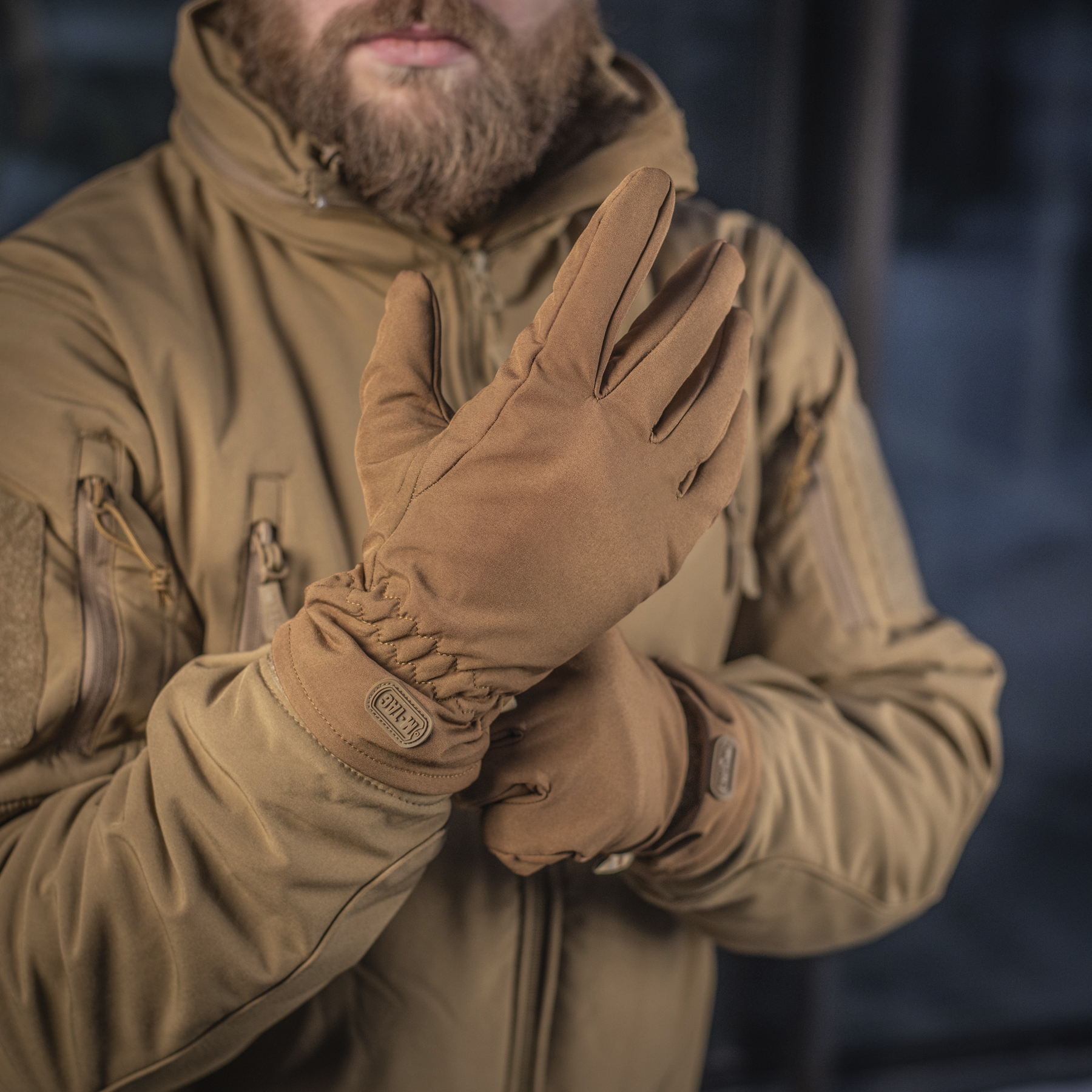 M-Tac перчатки демисезонные Soft Shell Coyote — 13