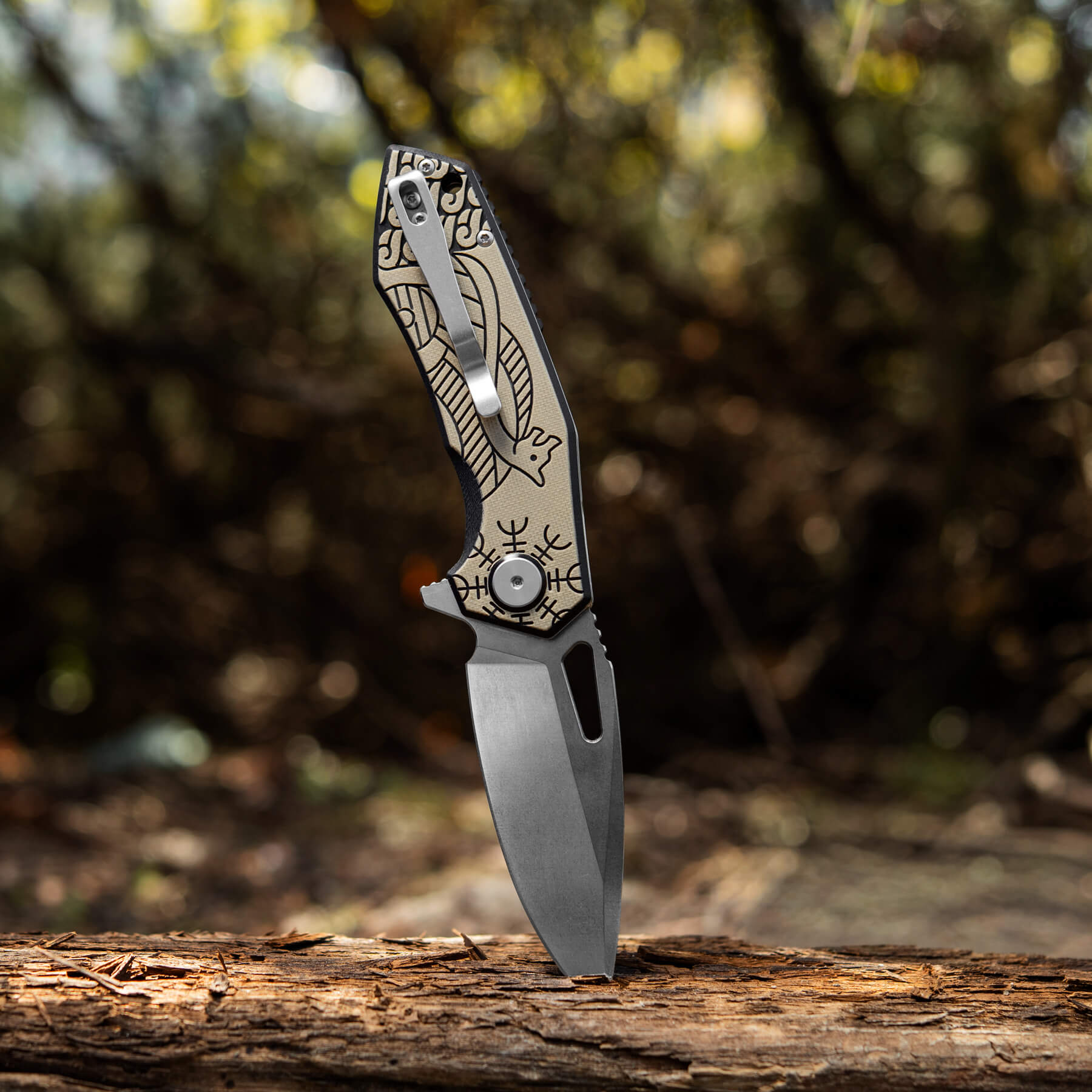 M-Tac нож складной Type 12 Scandinavian Stonewash Black/Sand — 18