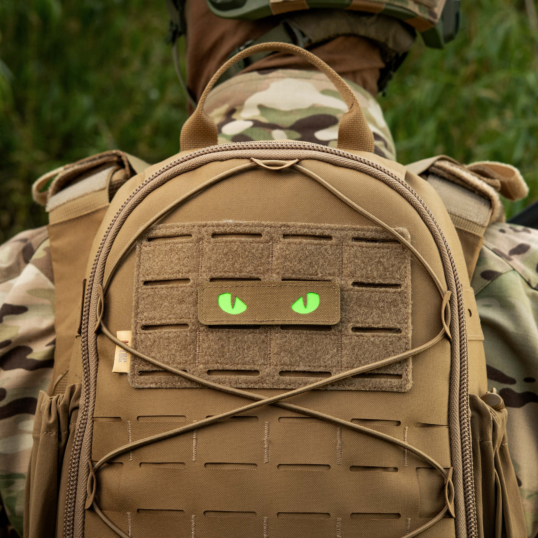 M-Tac нашивка Cat Eyes Laser Cut Coyote/Green/GID — 18