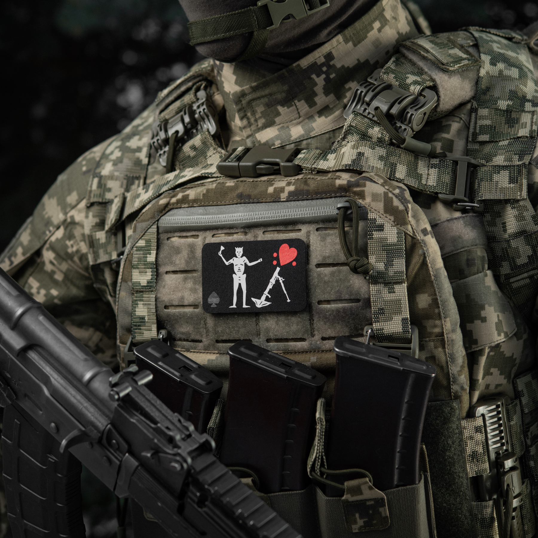 M-Tac нашивка прапор Чорна Борода 82-мм міномет Black — 3