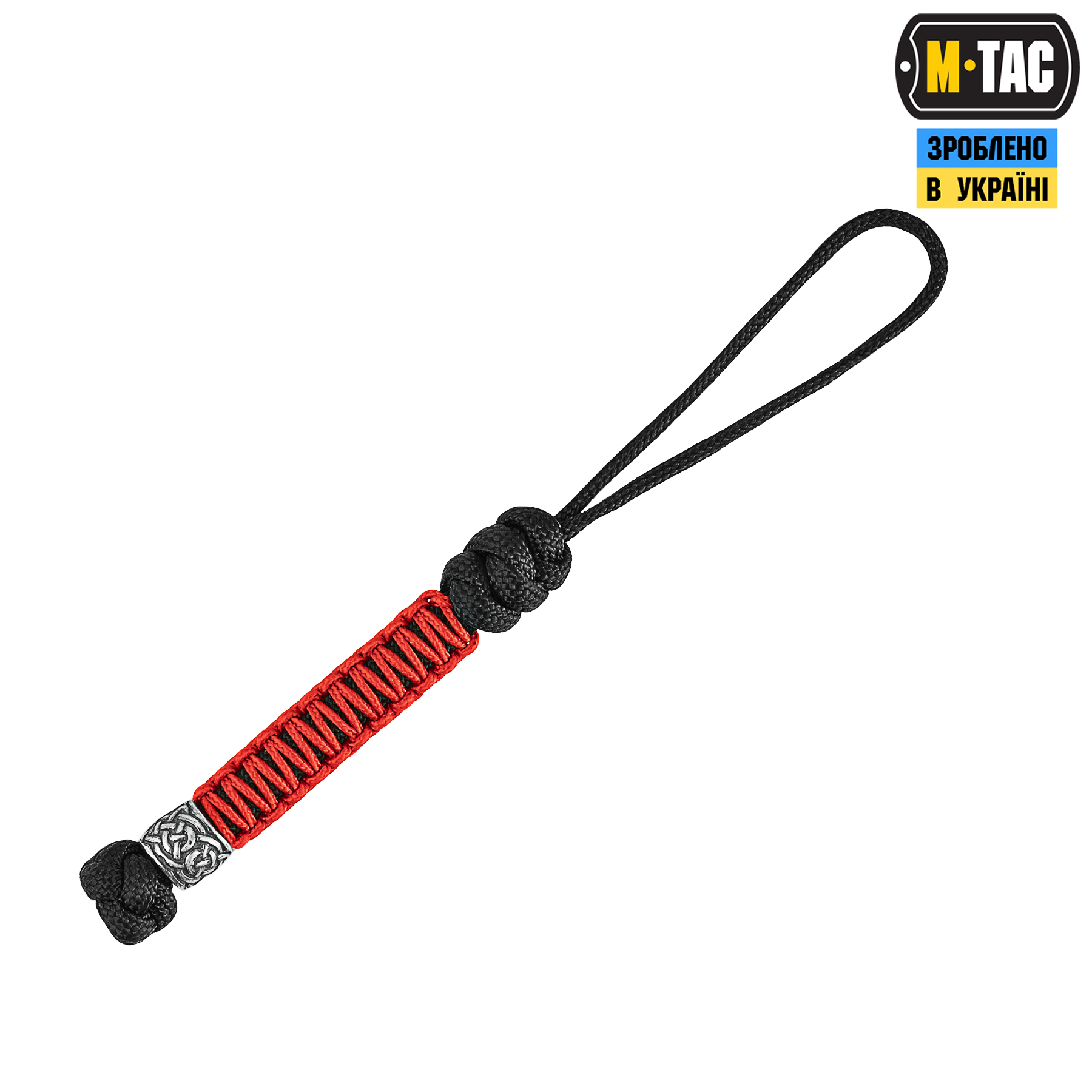 M-Tac темляк Scandinavian Silver Black&Red — 2