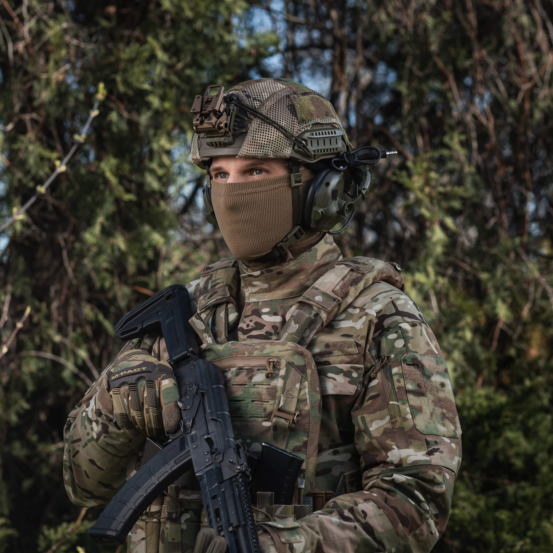 M-Tac шарф-труба анатомический микрофлис рип-стоп Tan — 6