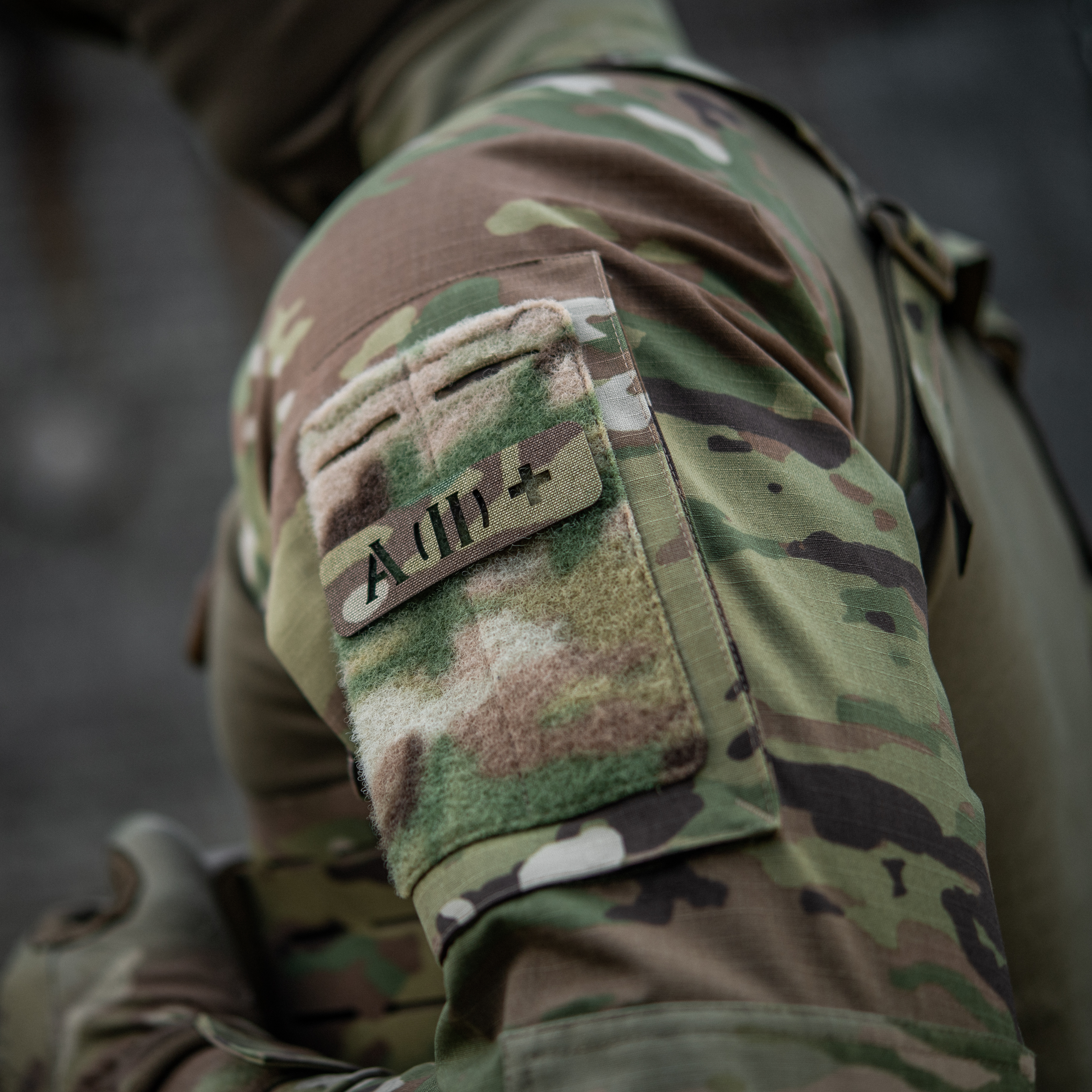 M-Tac нашивка группа крови A (II) + сквозная Laser Cut 25х80 Multicam — 7