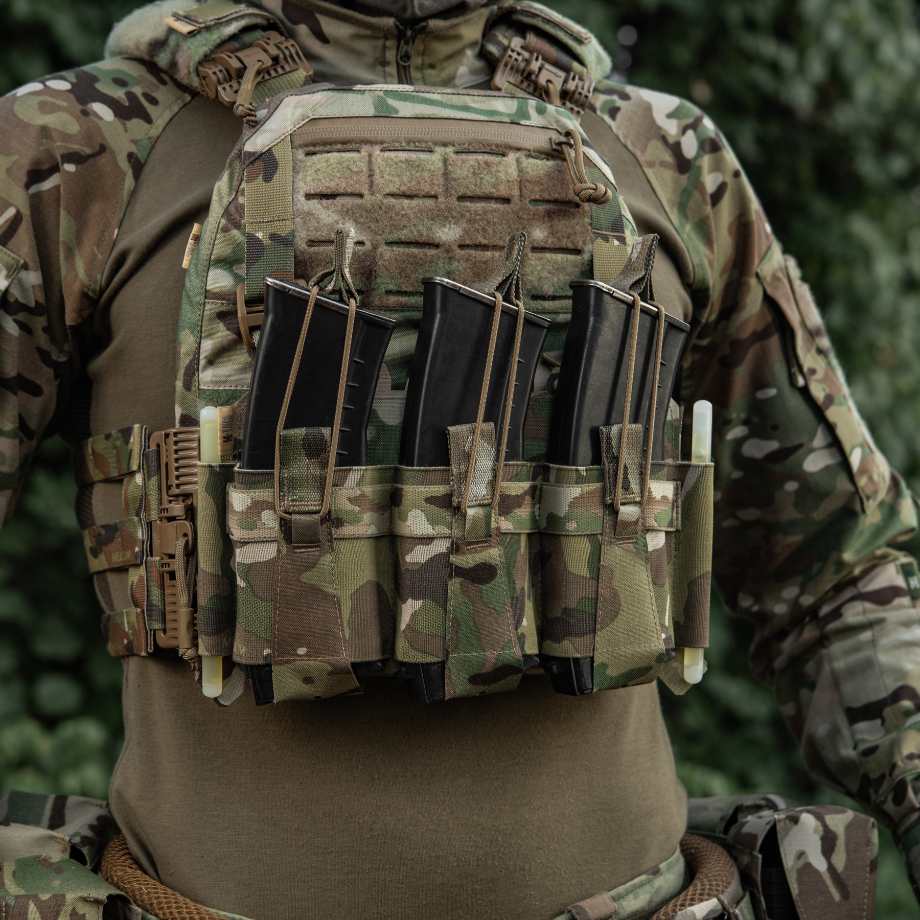 M-Tac передняя панель для плитоноски Cuirass QRS на три магазина Multicam — 13