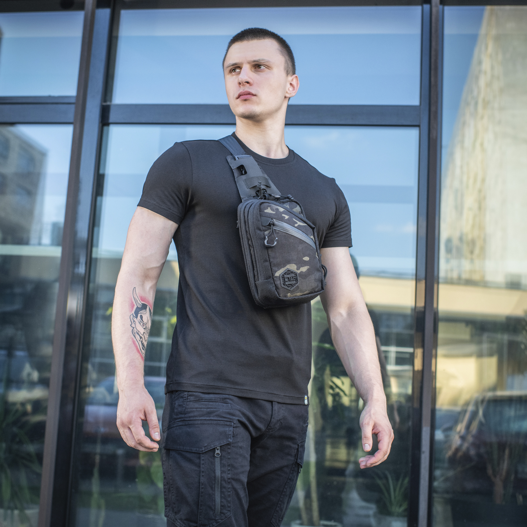M-Tac сумка Sling Pistol Bag Elite Hex Multicam Black/Black — 4
