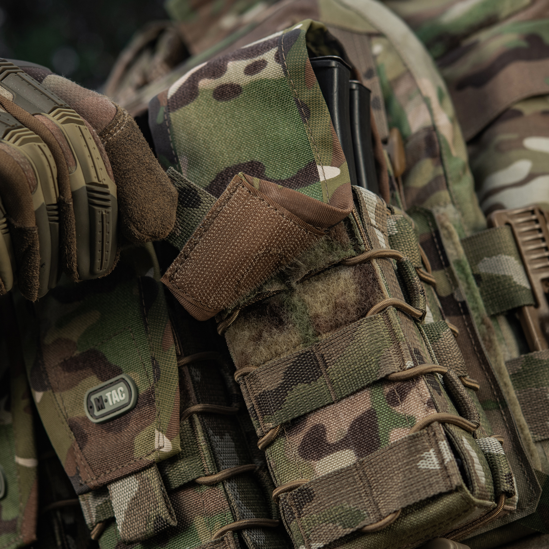 M-Tac подсумок для АК двойной с клапаном Gen.3 Multicam — 11