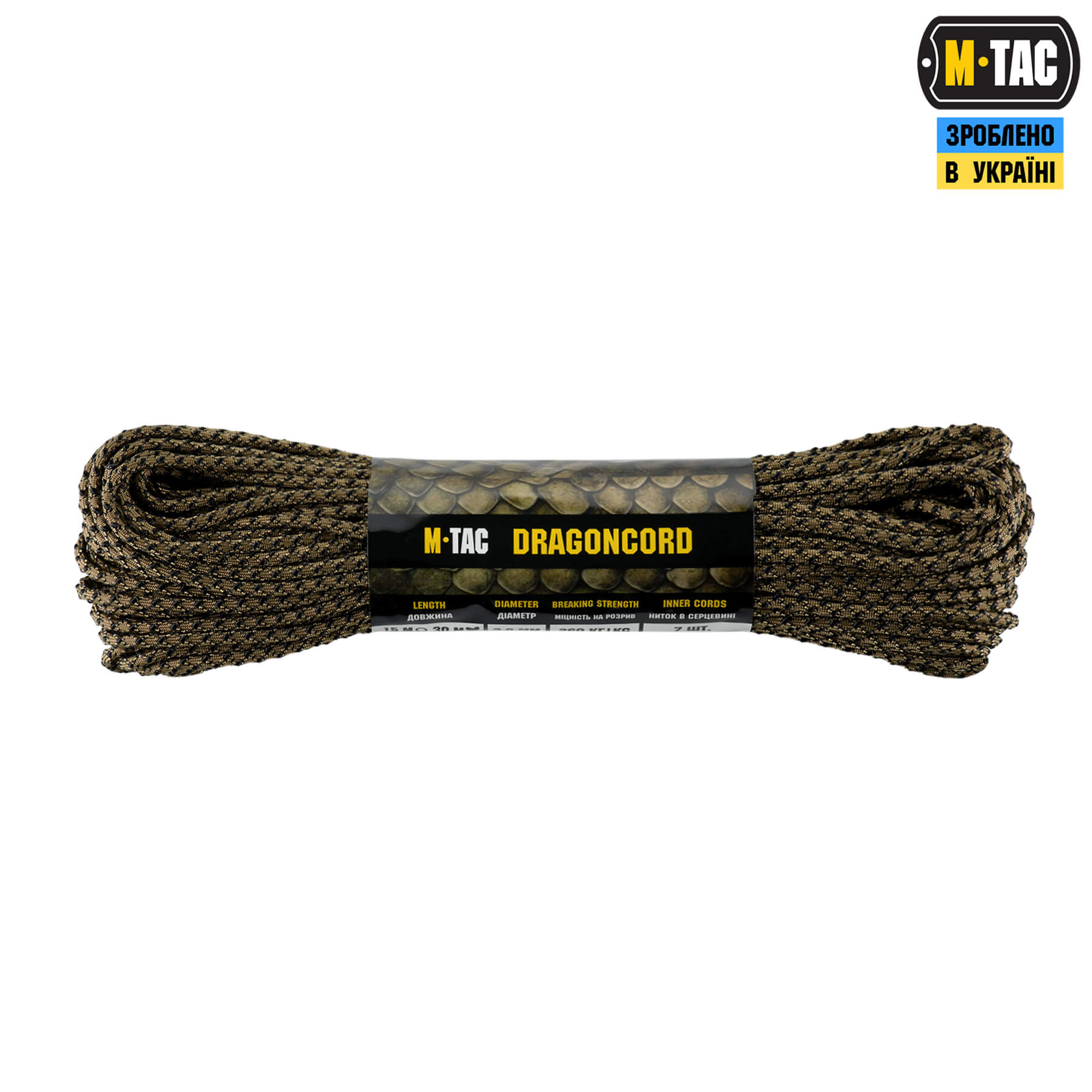M-Tac паракорд Dragon Cord 30m Coyote/Black — 2