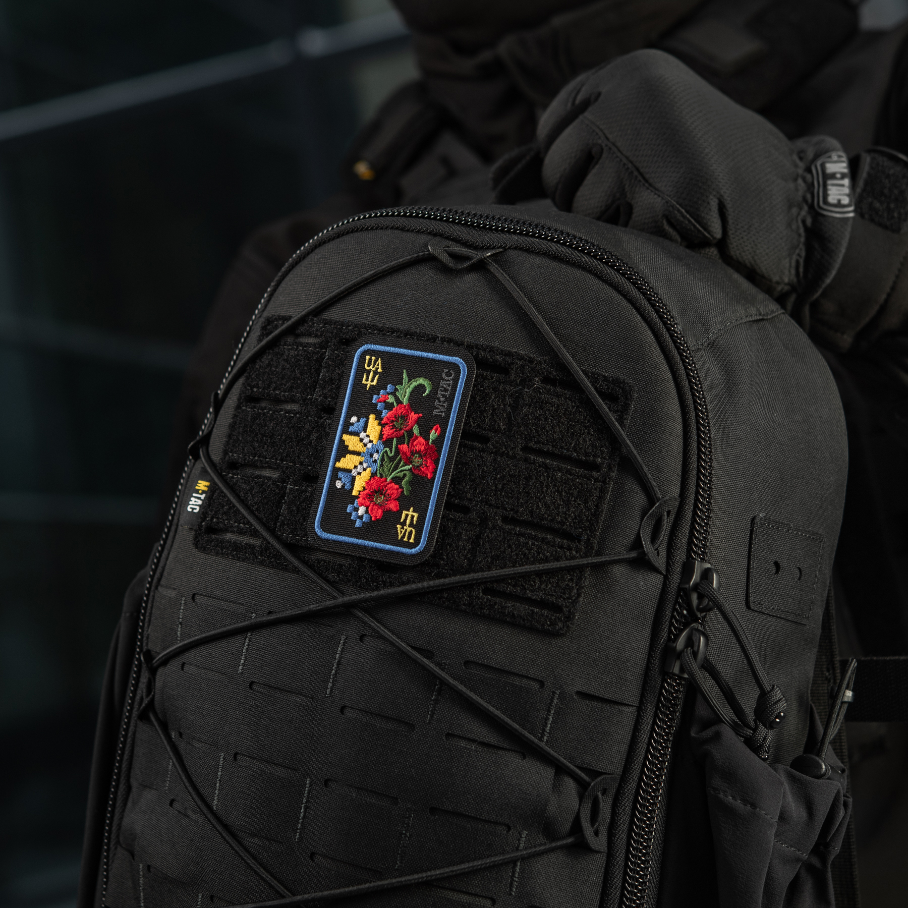 M-Tac нашивка Орнамент Мак (вышивка) Black/Yellow/Blue — 11