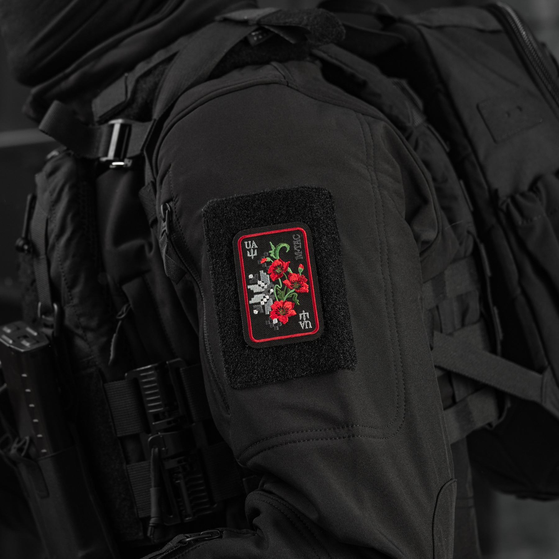 M-Tac нашивка Орнамент Мак (вышивка) Black/Red — 10