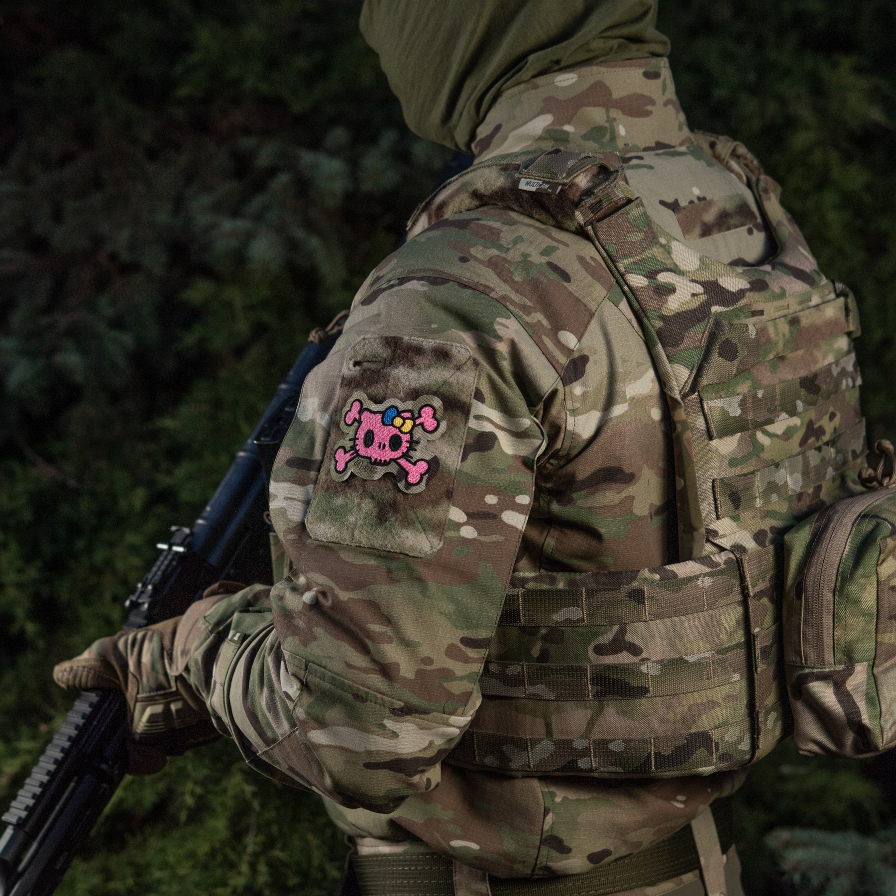 M-Tac нашивка KITTY (вышивка) Pink/Multicam — 8
