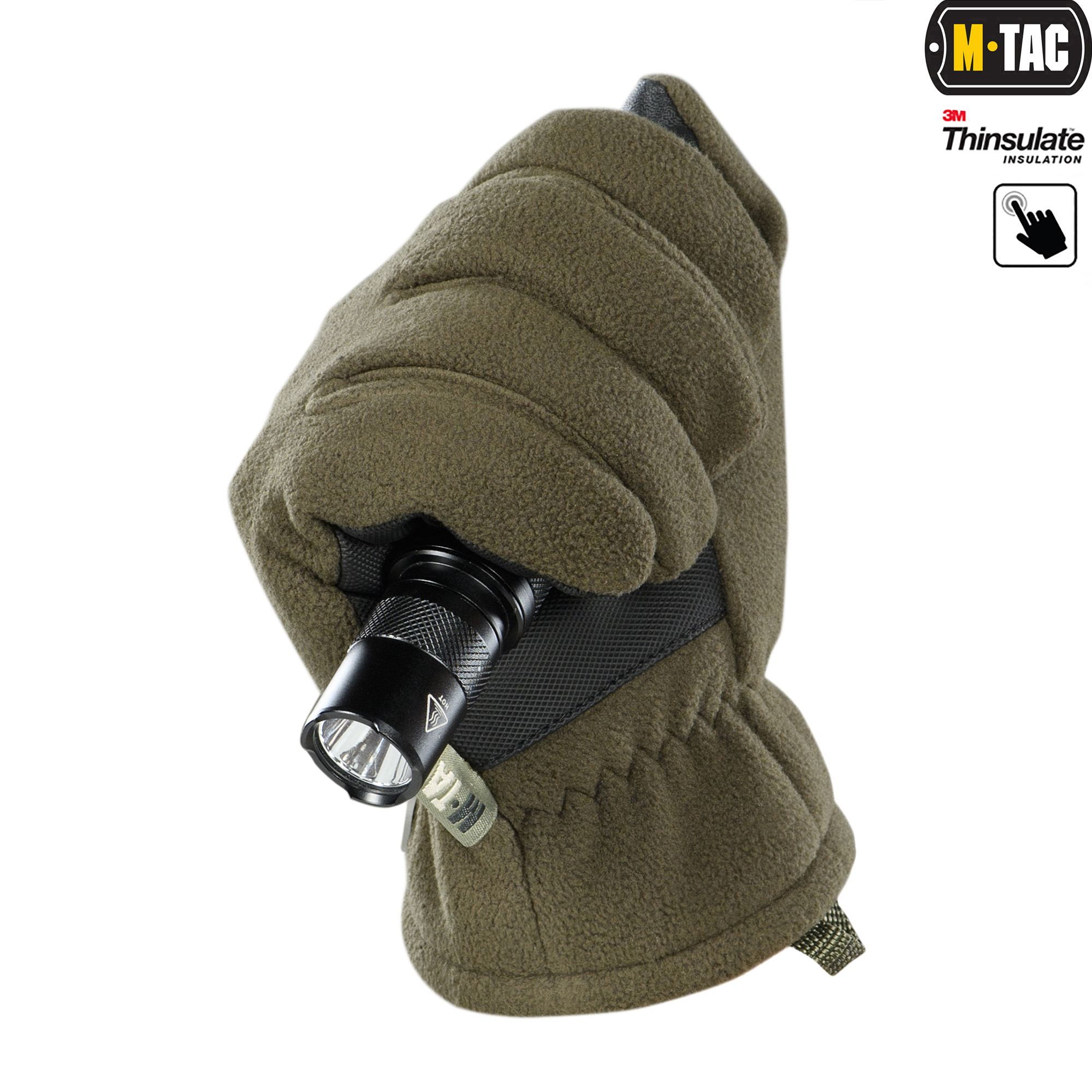 M-Tac перчатки Fleece Thinsulate Olive — 5