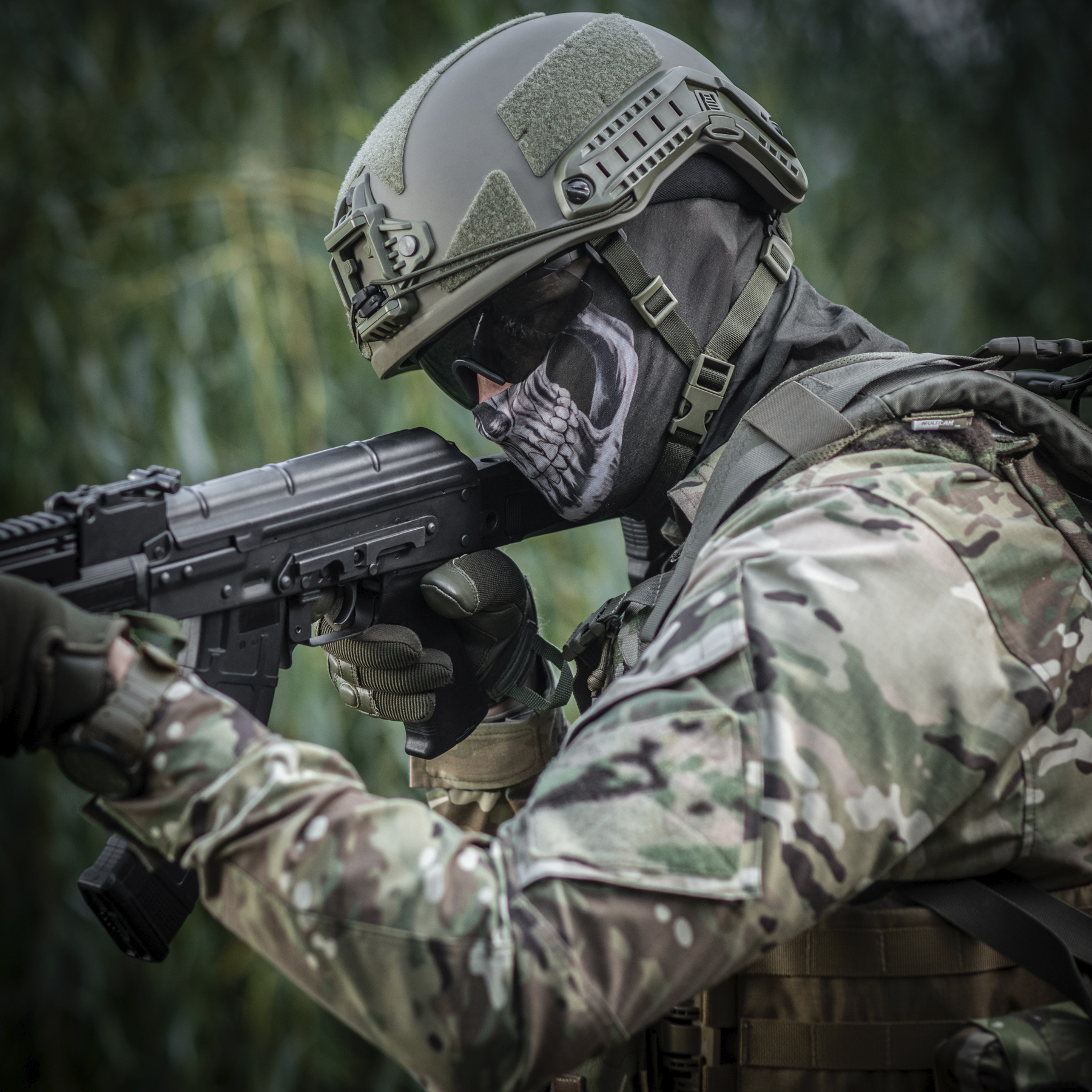 M-Tac шарф-труба облегченный Reaper Skull Olive — 19