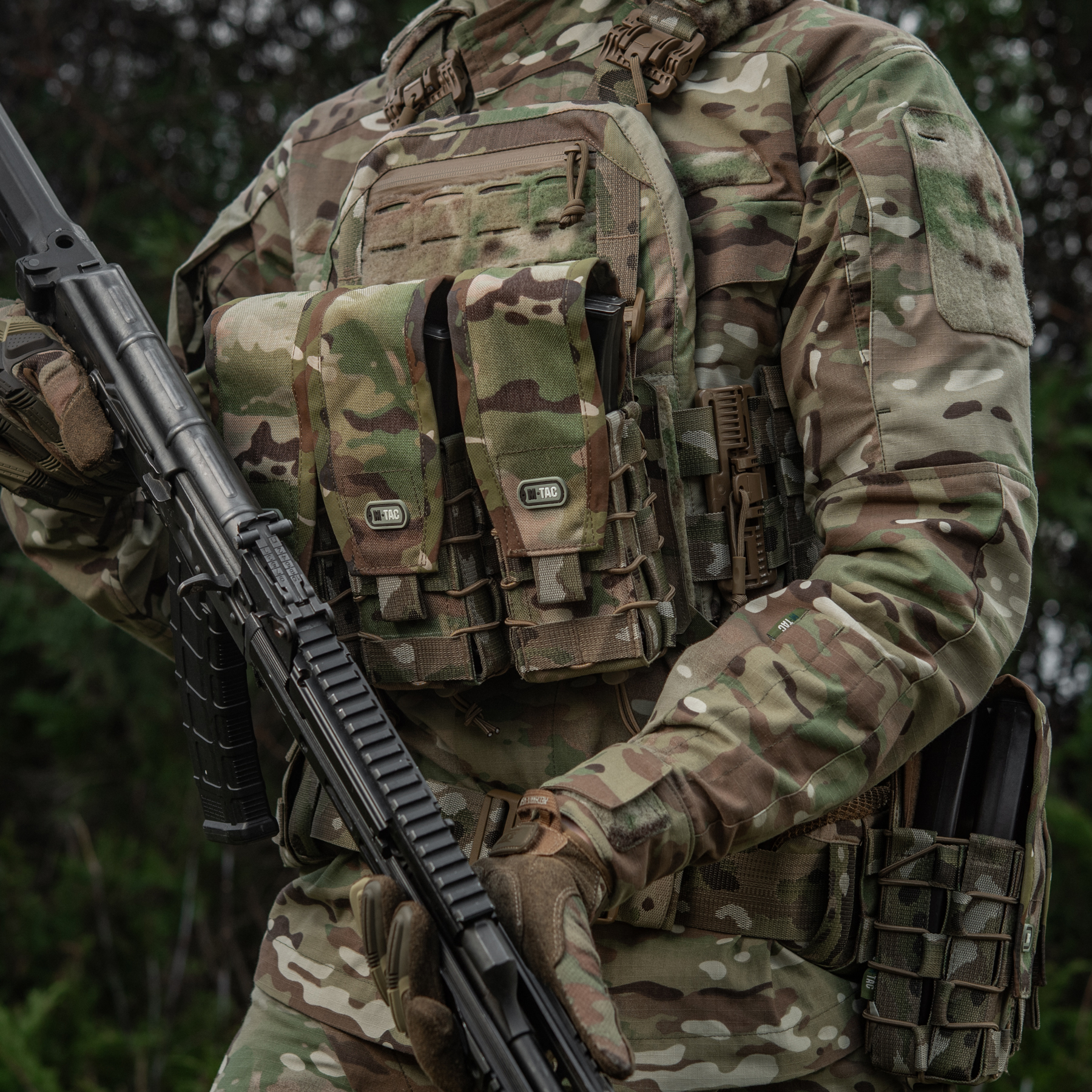 M-Tac подсумок для АК двойной с клапаном Gen.3 Multicam — 6