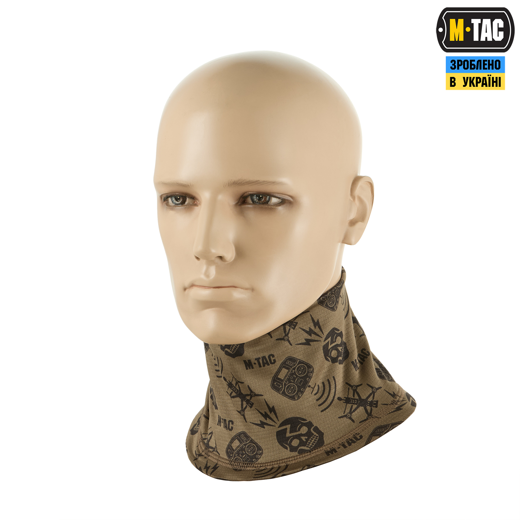 M-Tac шарф-труба микрофлис Drone Pattern Tan — 3
