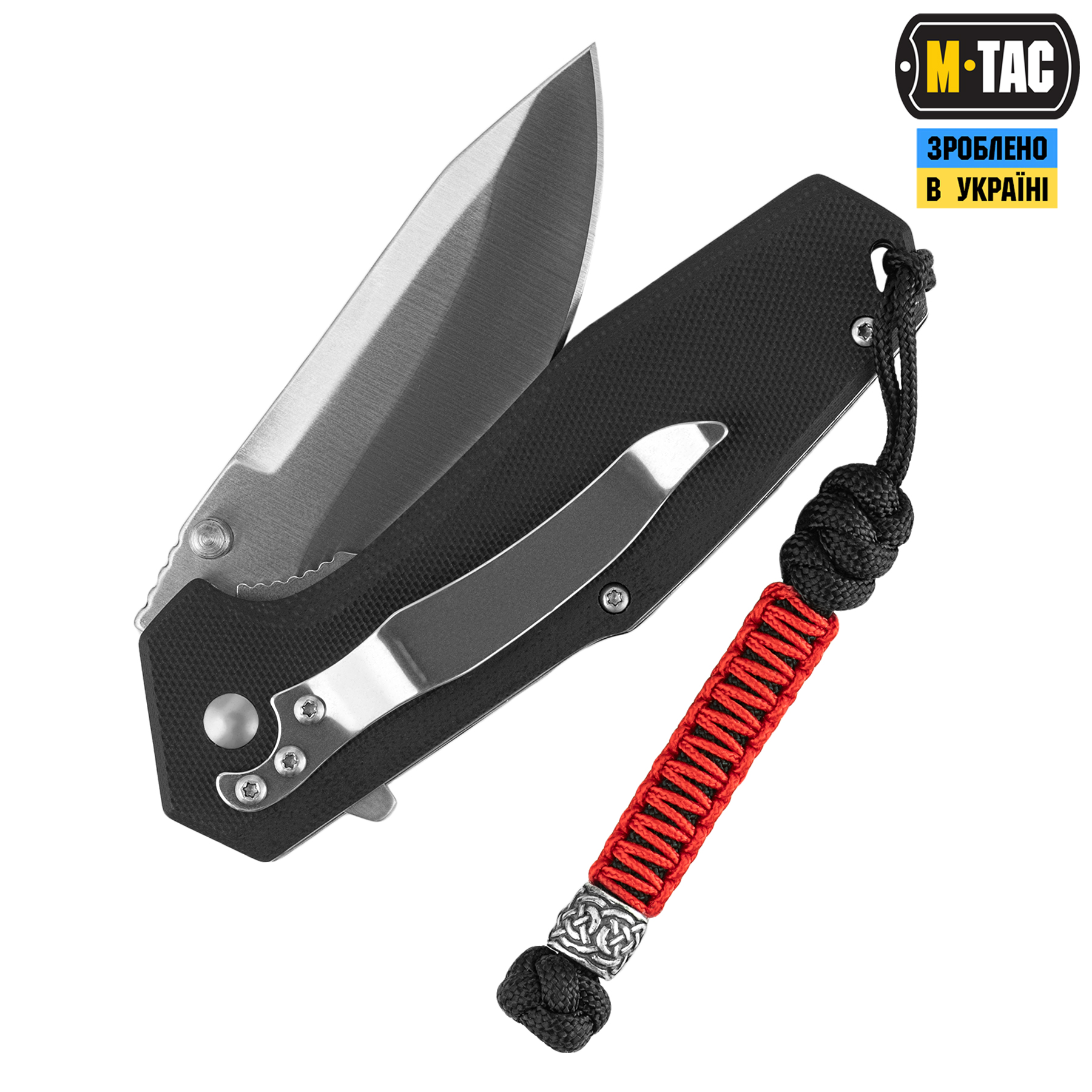 M-Tac темляк Scandinavian Silver Black&Red — 3