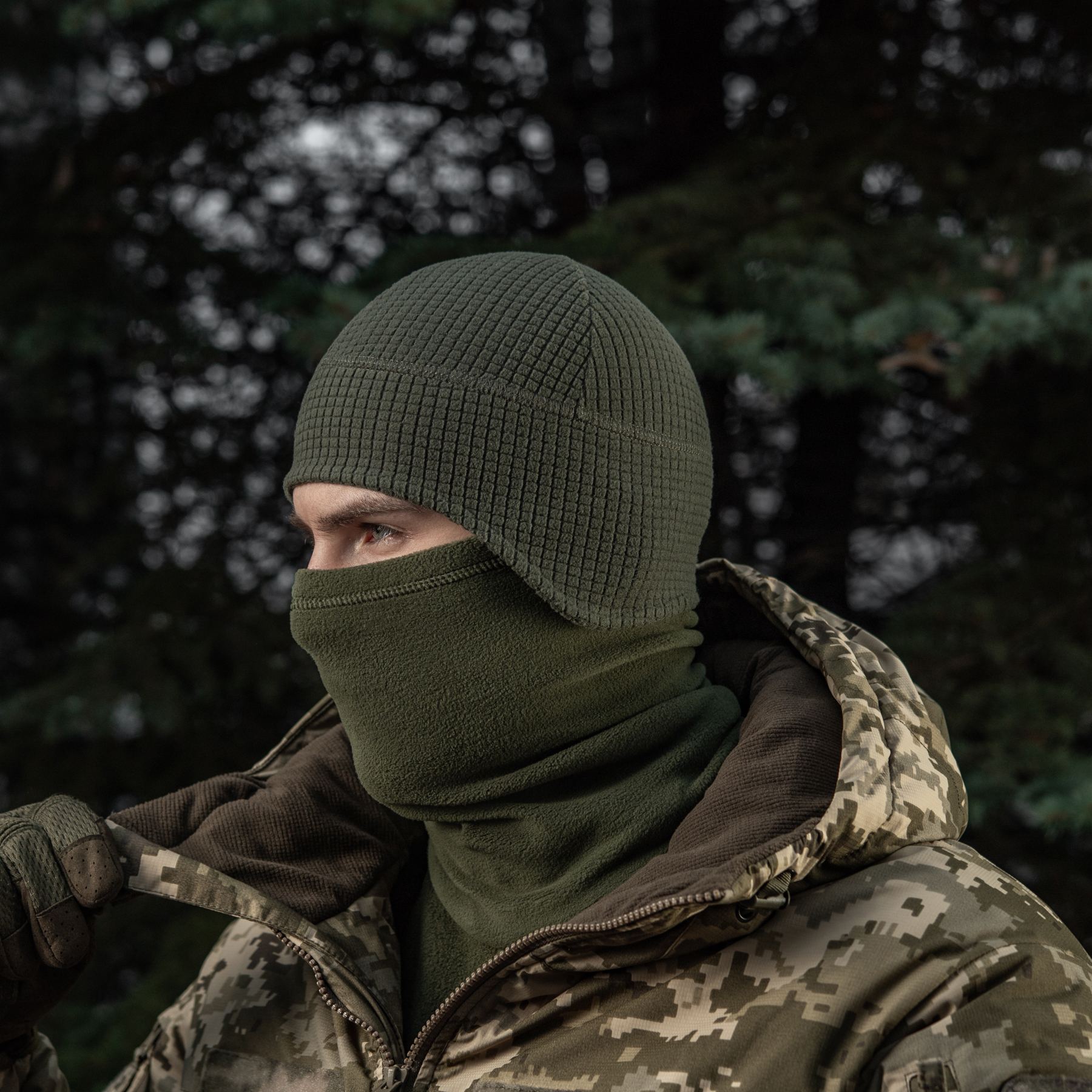 M-Tac шапка-подшлемник Gen.II флис рип-стоп Army Olive — 9