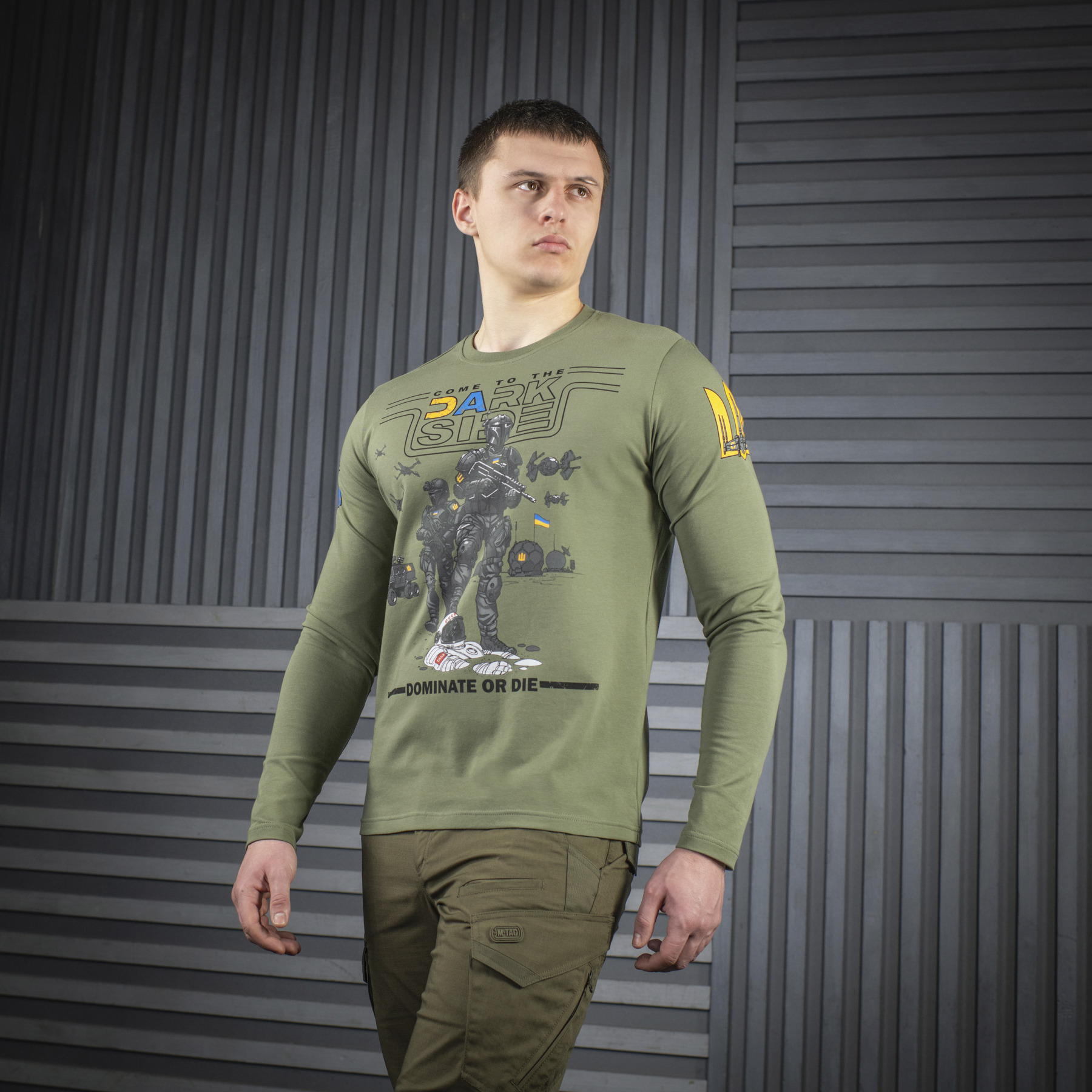 M-Tac футболка UA Side длинный рукав Light Olive — 12
