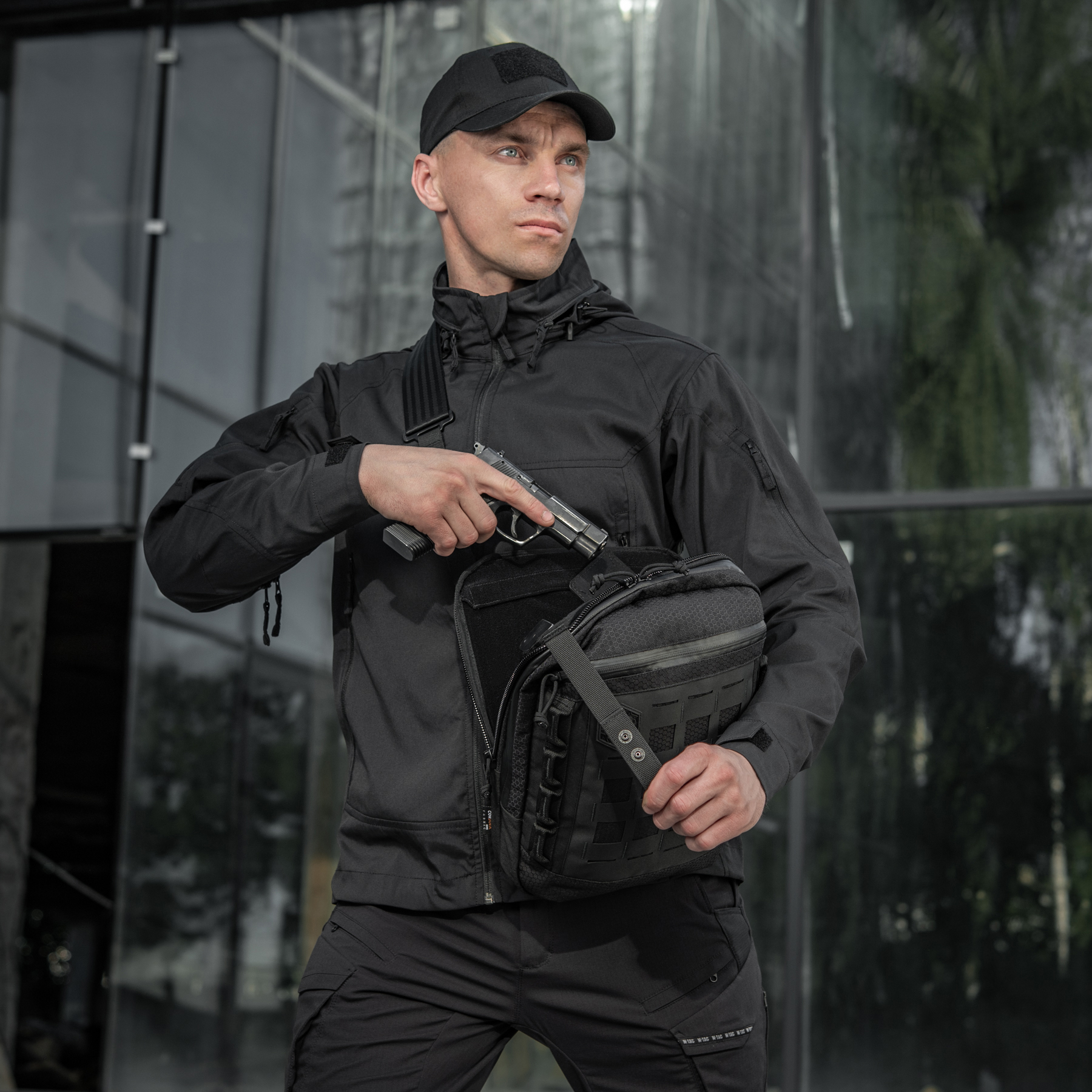 M-Tac сумка планшет Laser Cut Hex Black — 13