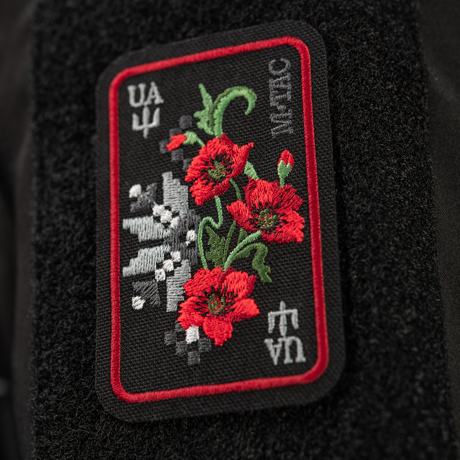 M-Tac нашивка Орнамент Мак (вышивка) Black/Red — 11