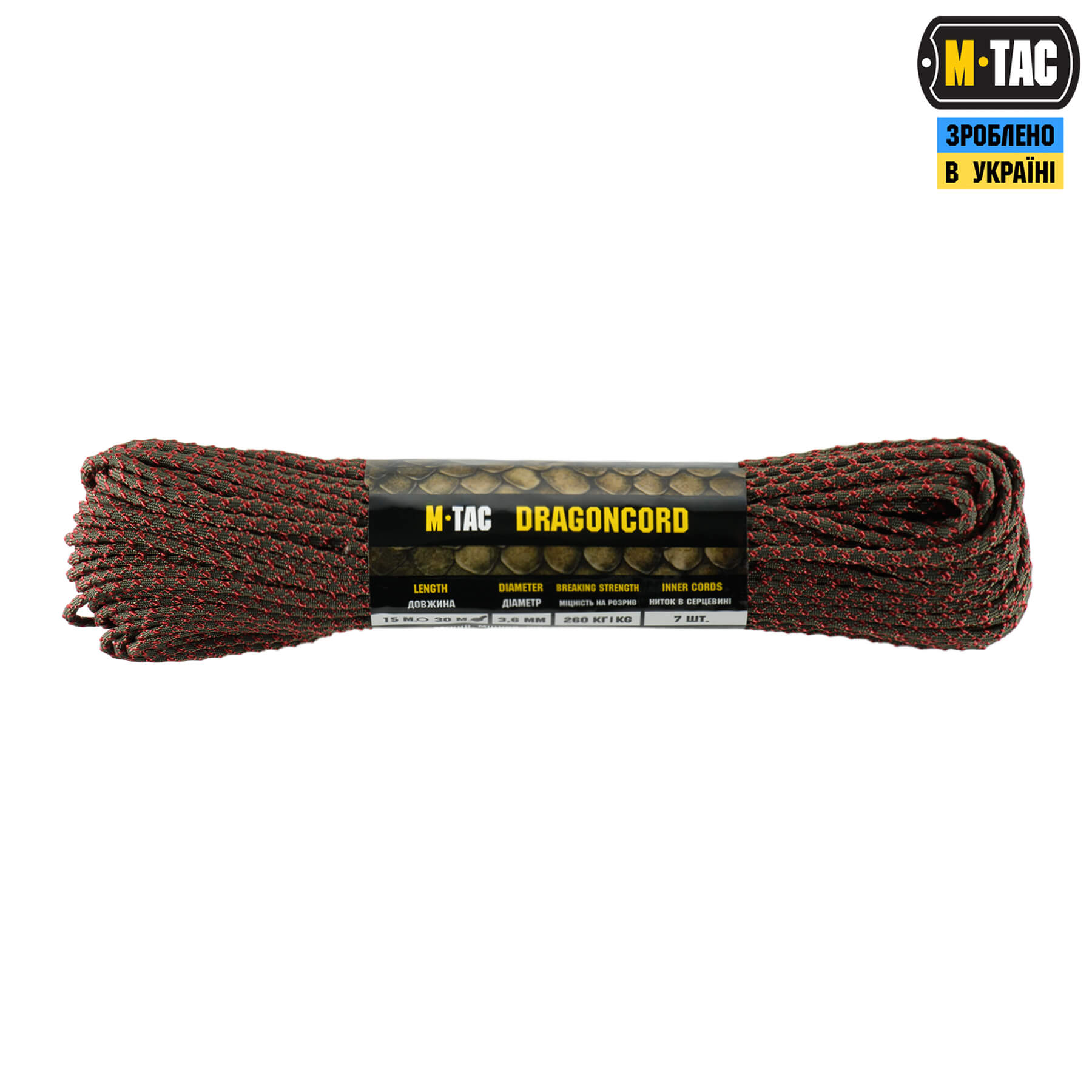 M-Tac паракорд Dragon Cord 30m Ranger Green/Maroon — 2