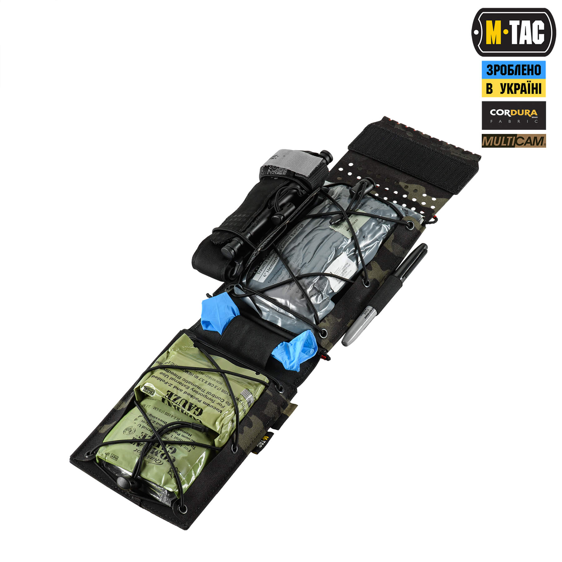 M-Tac Аптечка-вкладыш тактическая индивидуальная IFAK Elite Multicam Black — 13