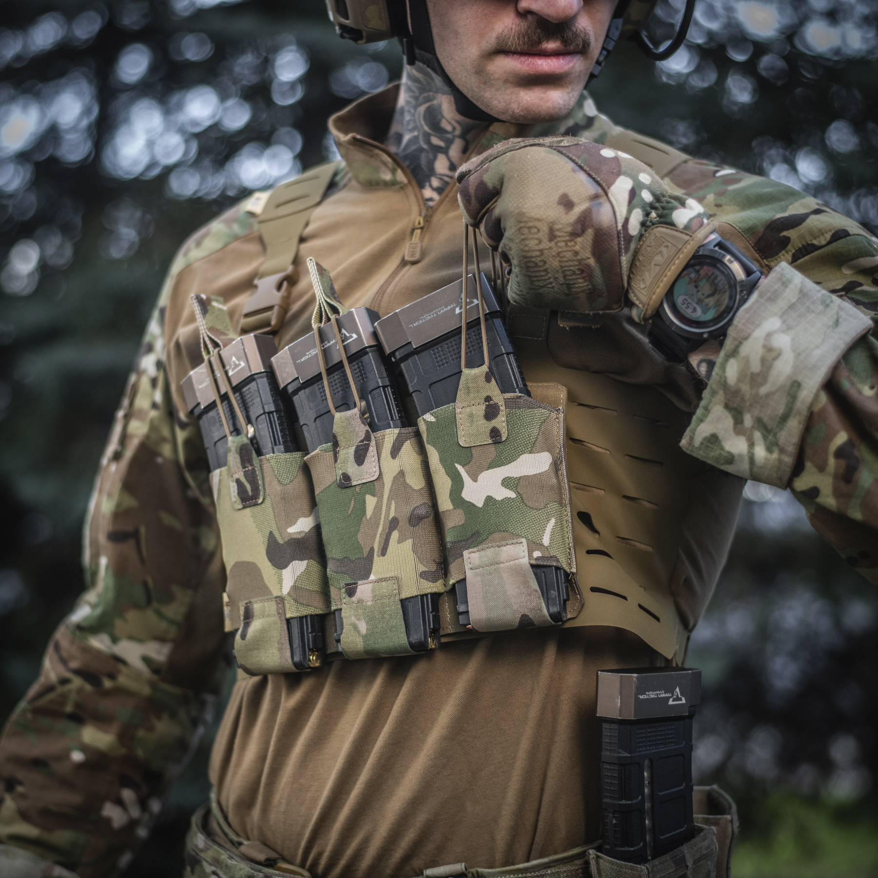 M-Tac подсумок эластичный на 3 магазина Elite Laser Cut Multicam — 6