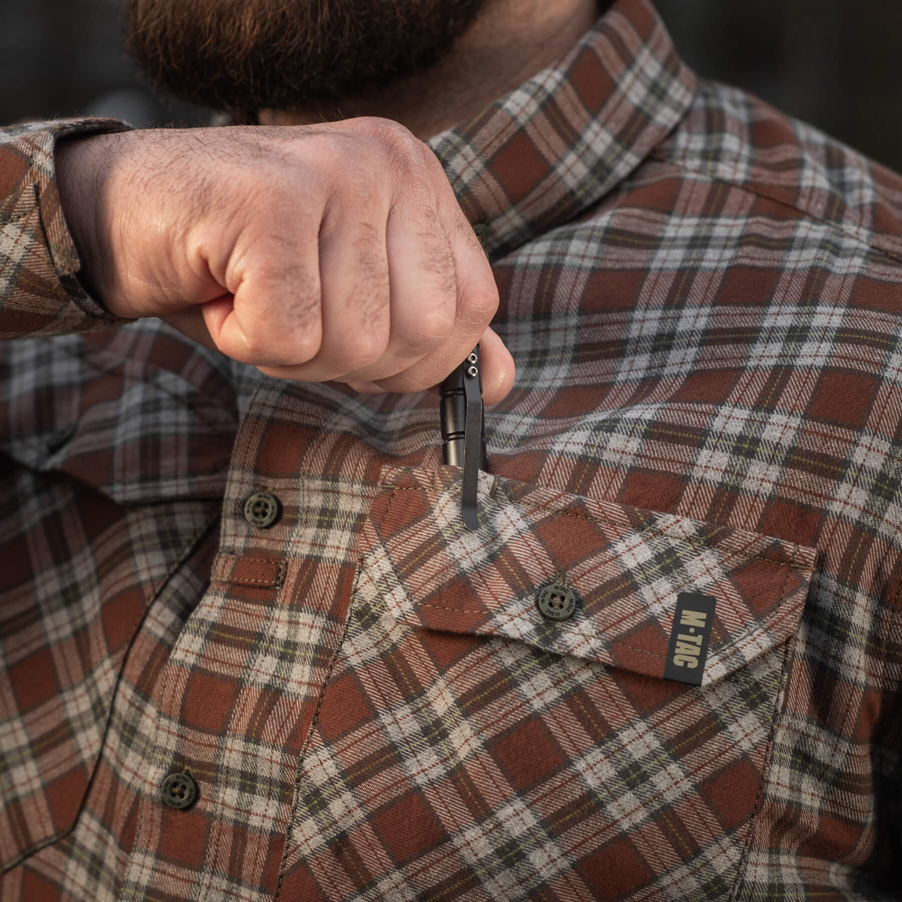 M-Tac рубашка Lumberjack Cotton Shirt Brown/Grey — 22