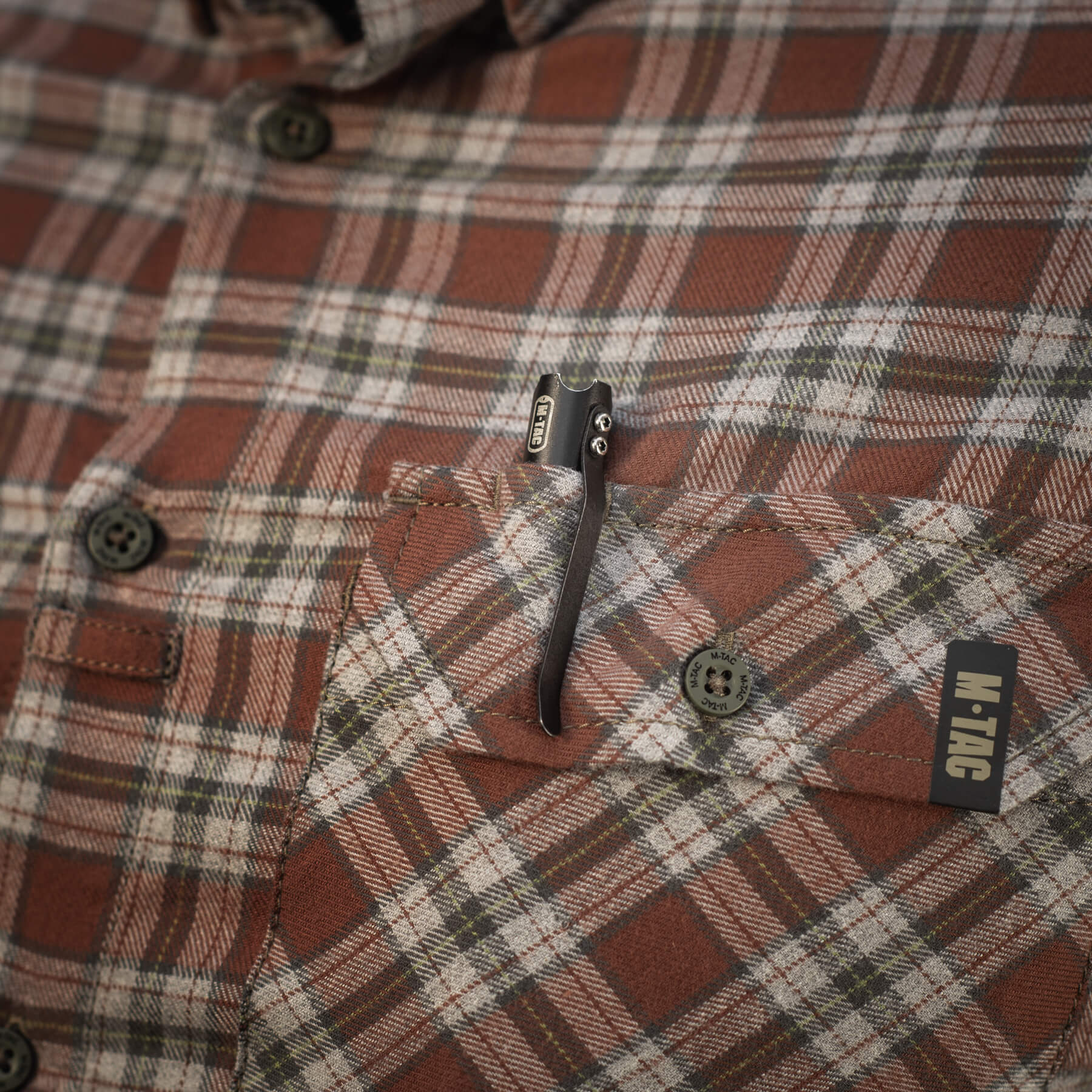 M-Tac рубашка Lumberjack Cotton Shirt Brown/Grey — 21