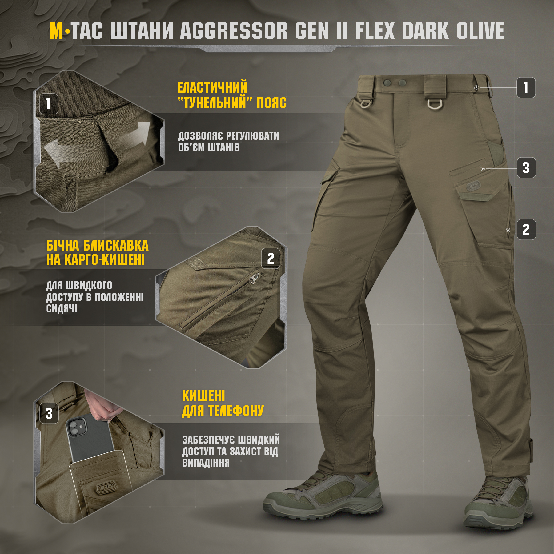 M-Tac брюки Aggressor Gen II Flex Dark Olive — 9