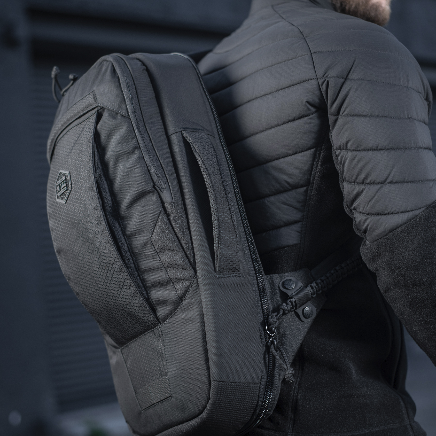 M-Tac рюкзак однолямочный Agent Elite Hex Black — 12