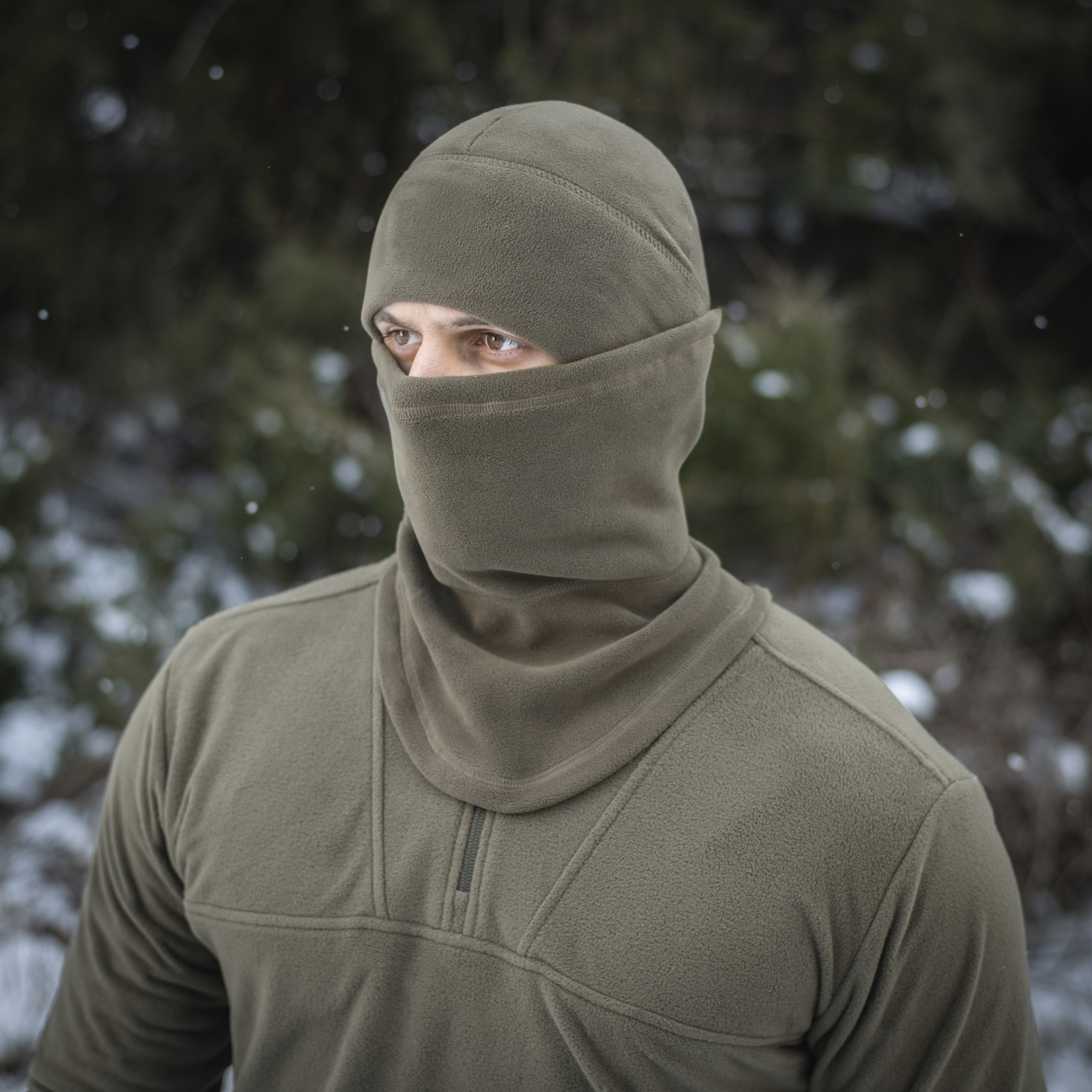 M-Tac шарф-труба анатомический с затяжкой Polartec Dark Olive — 21