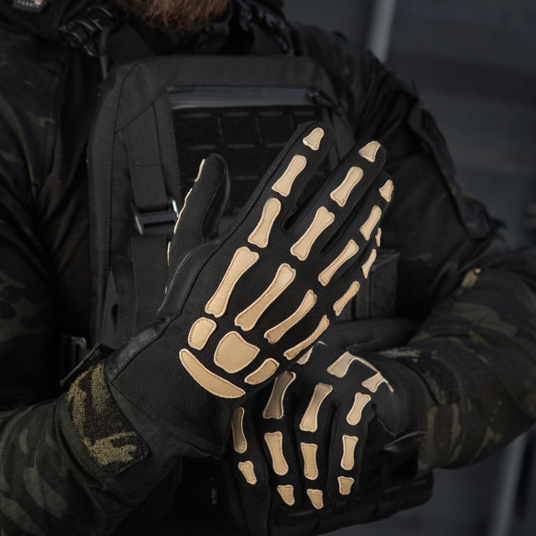 M-Tac перчатки Skeleton Nomex Black/Coyote — 11