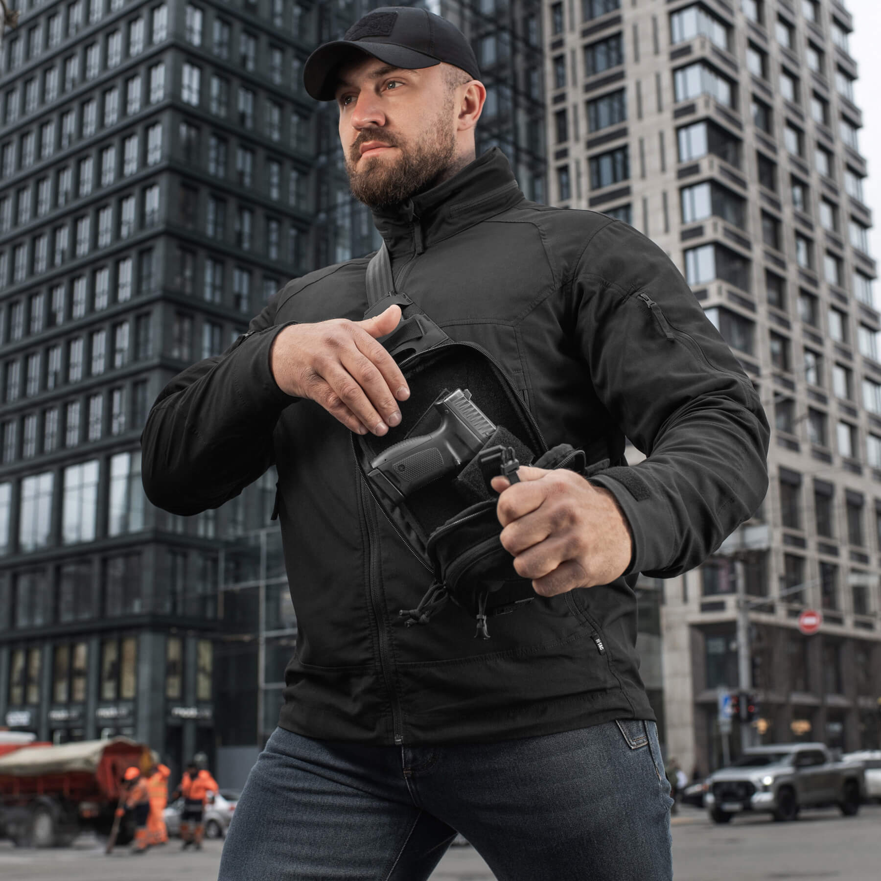 M-Tac сумка Sling Pistol Bag Hex Black — 25