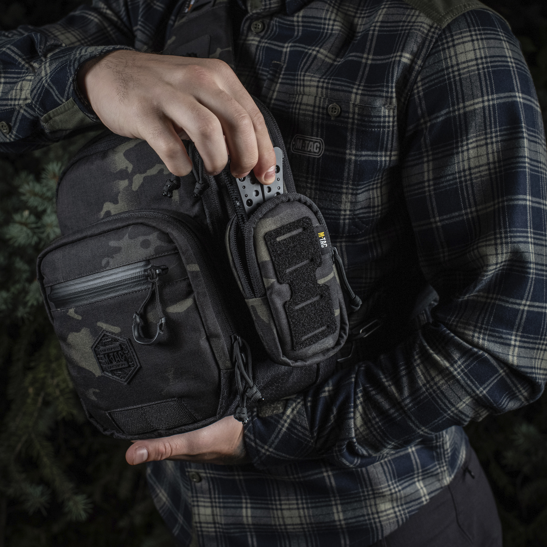 M-Tac подсумок утилитарный плечевой Elite Gen.II Multicam Black — 15