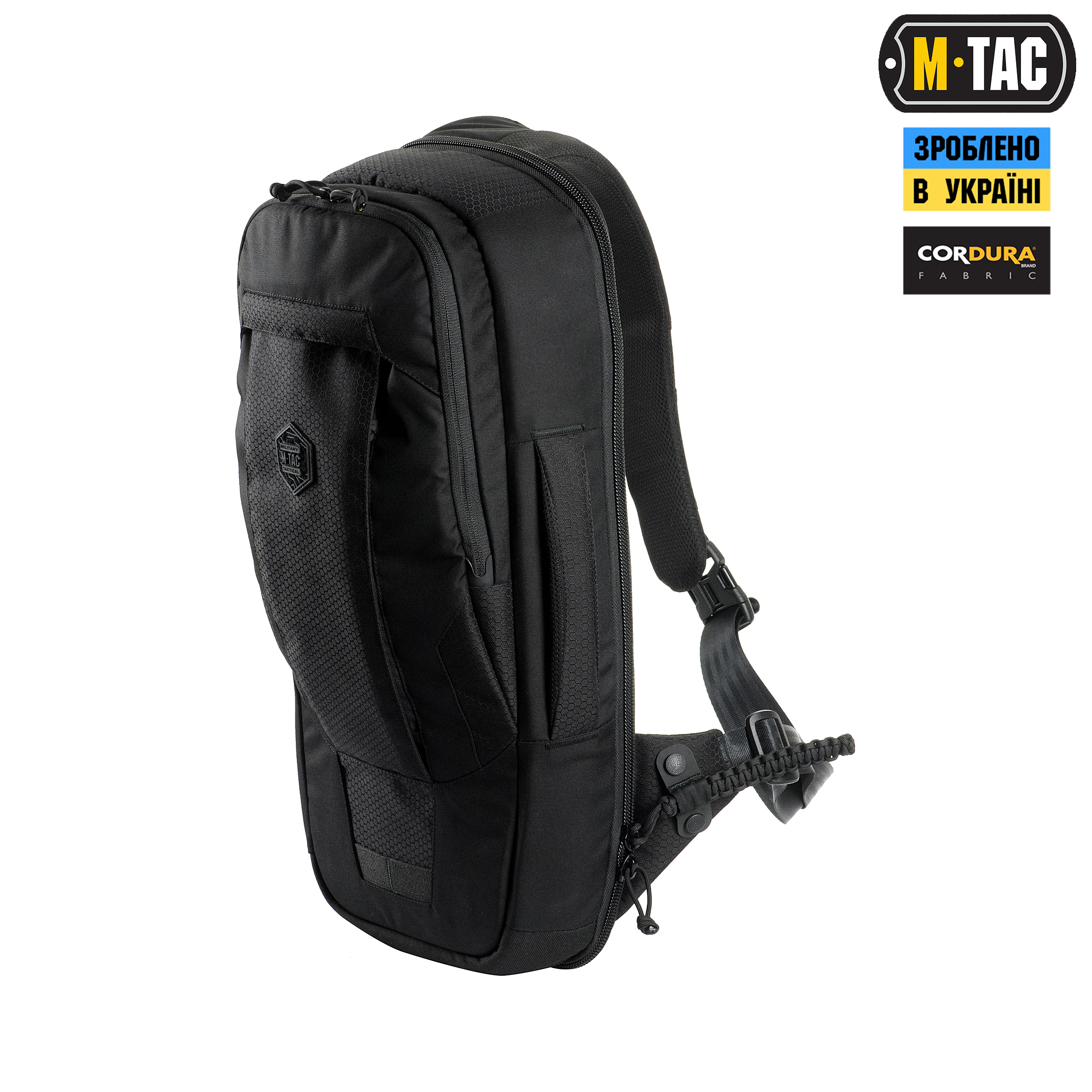 M-Tac рюкзак однолямочный Agent Elite Hex Black — 2
