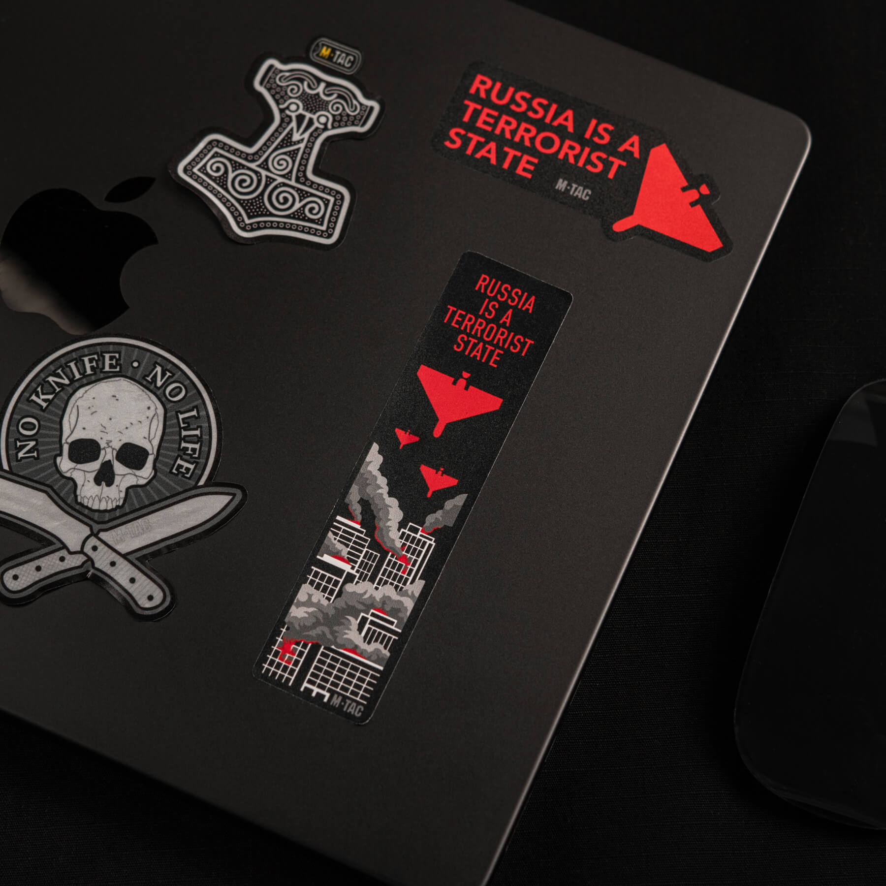 M-Tac наклейка russia is a terrorist state Small Black — 12