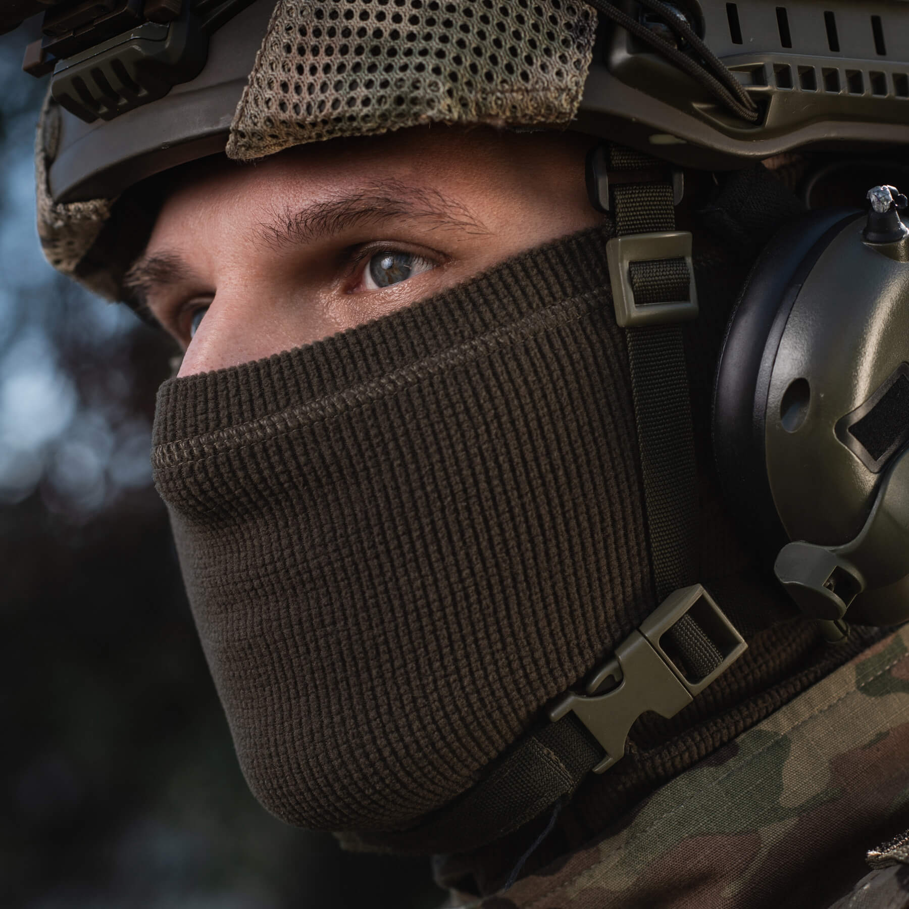 M-Tac шарф-труба анатомический микрофлис рип-стоп Dark Olive — 11