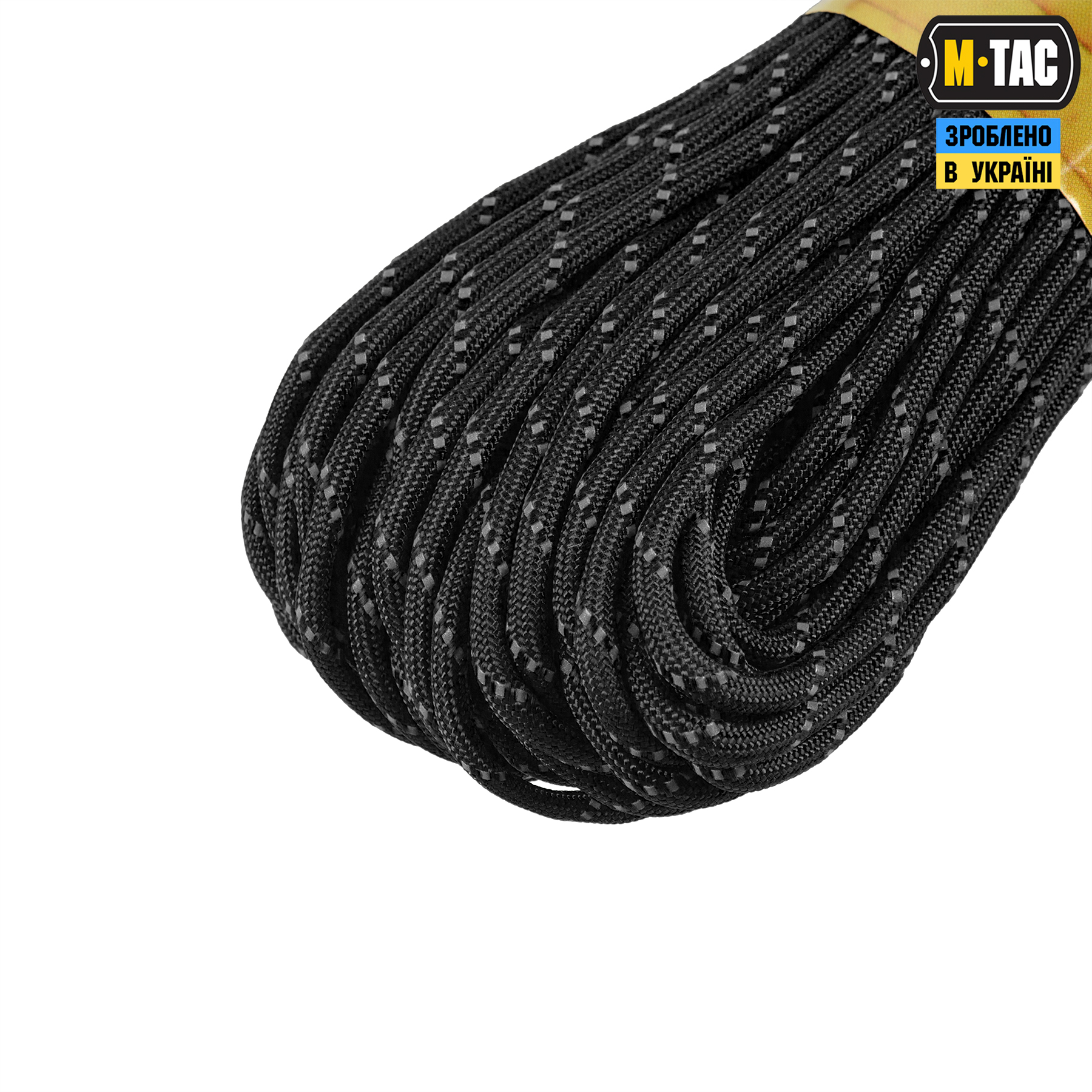 M-Tac паракорд 475 30m Black Reflective — 4
