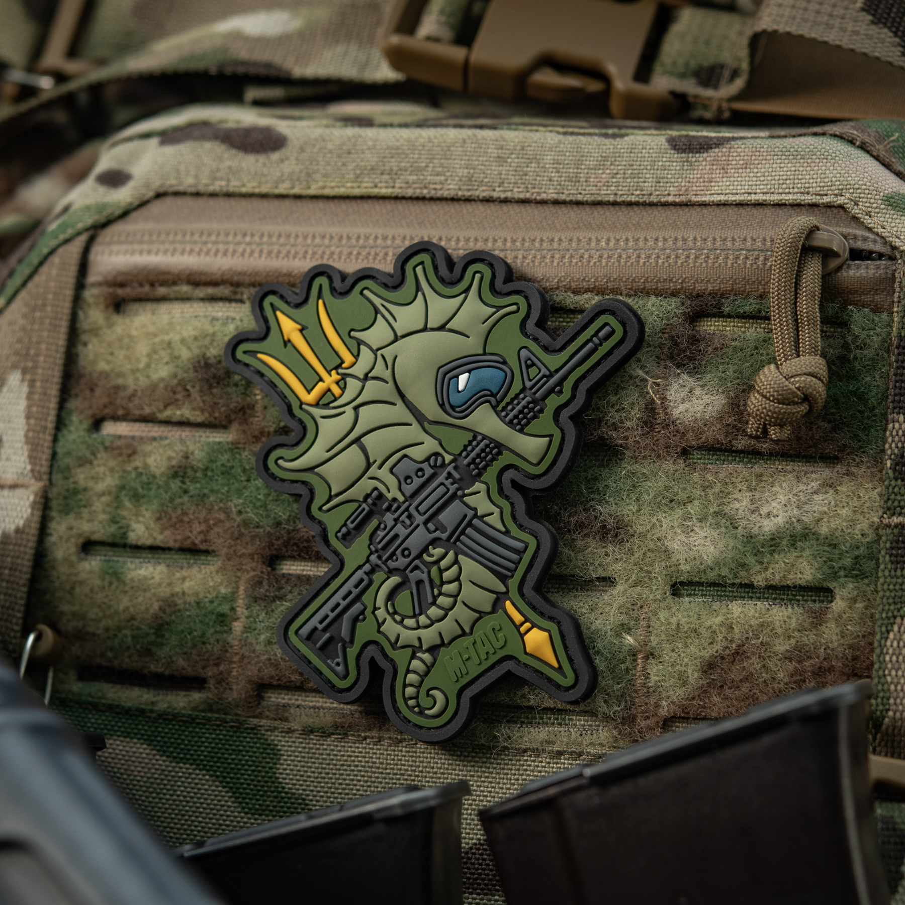 M-Tac нашивка Морской Конек (PVC) олива — 6