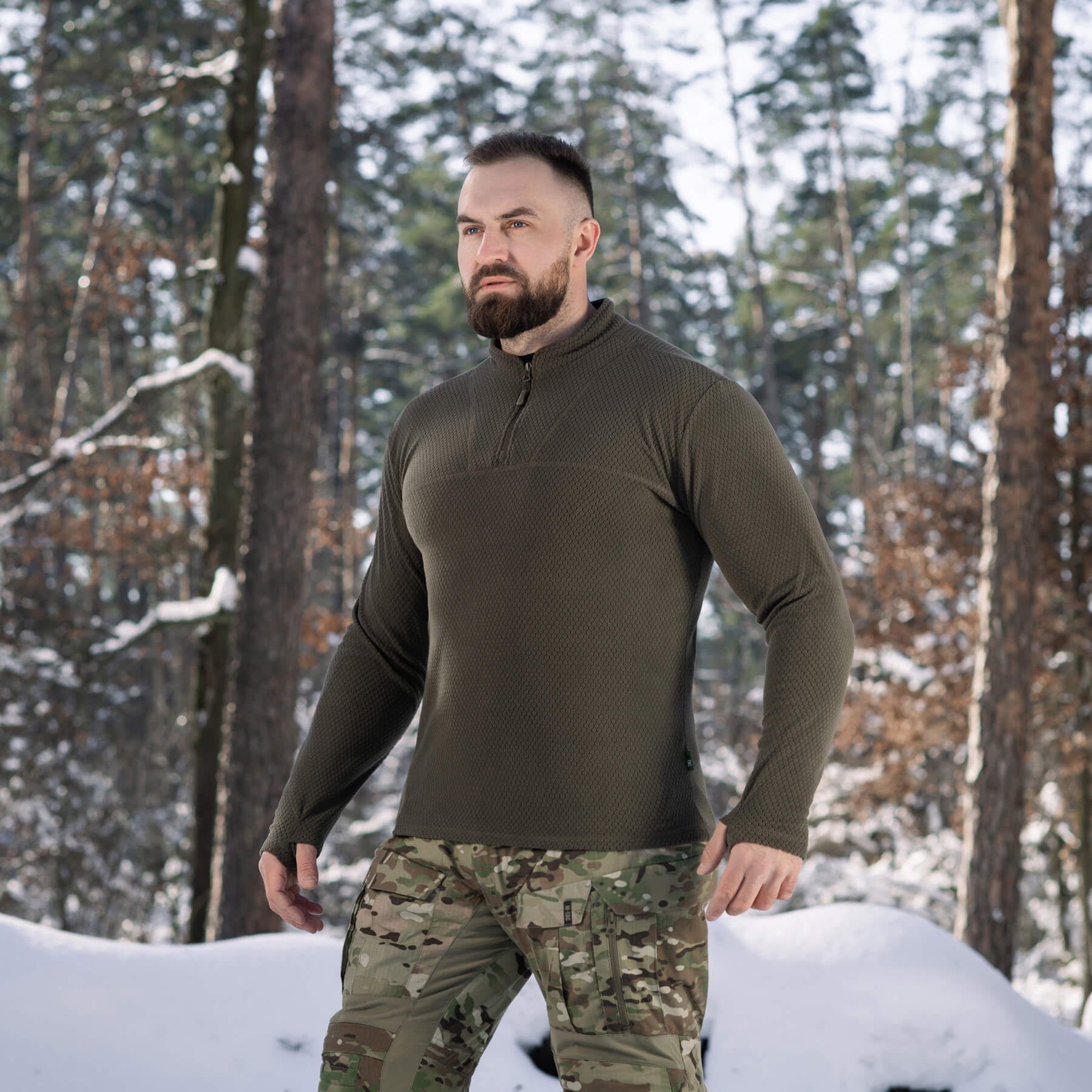 M-Tac терморубашка флис Delta Level 2 Hex Dark Olive — 9