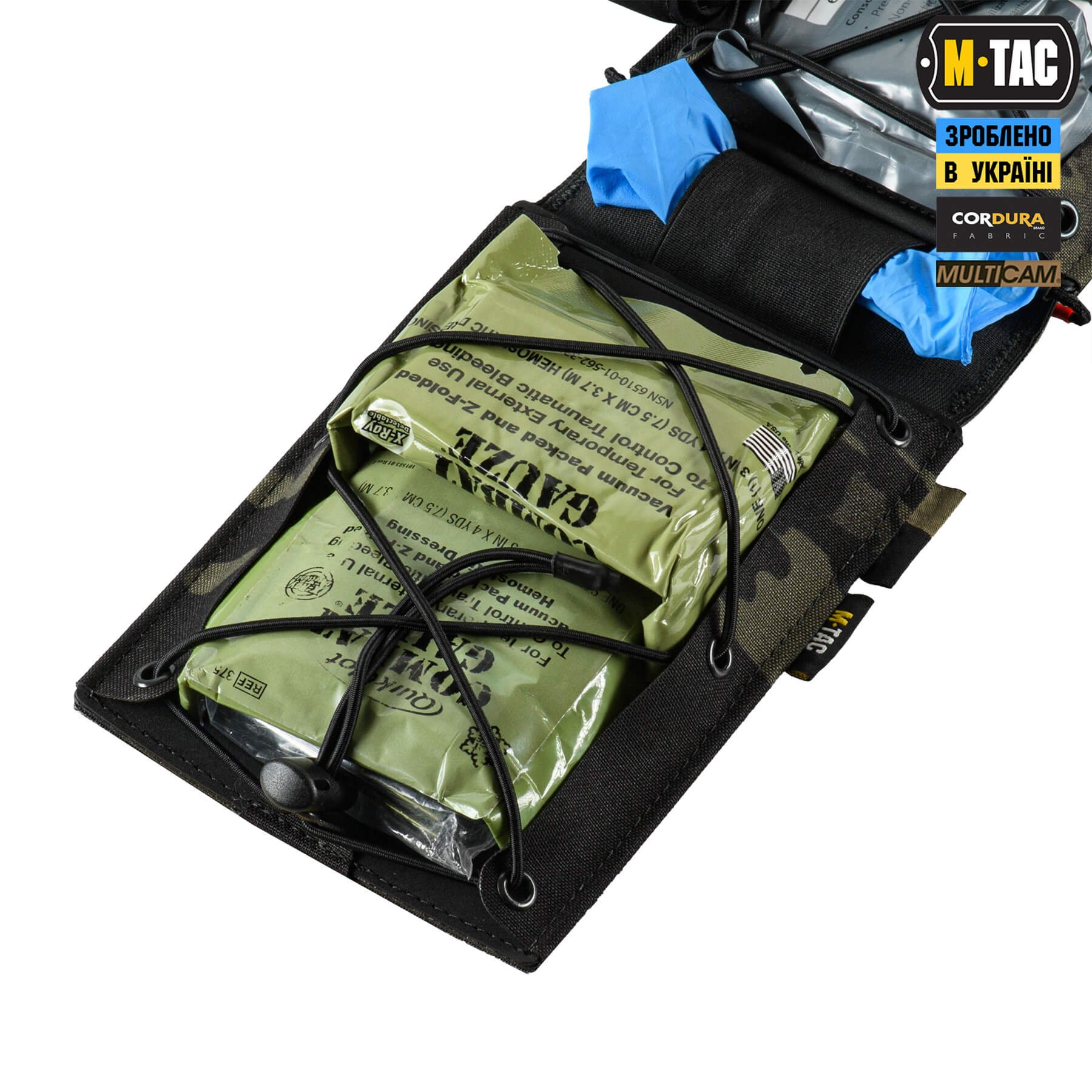 M-Tac Аптечка-вкладыш тактическая индивидуальная IFAK Elite Multicam Black — 14