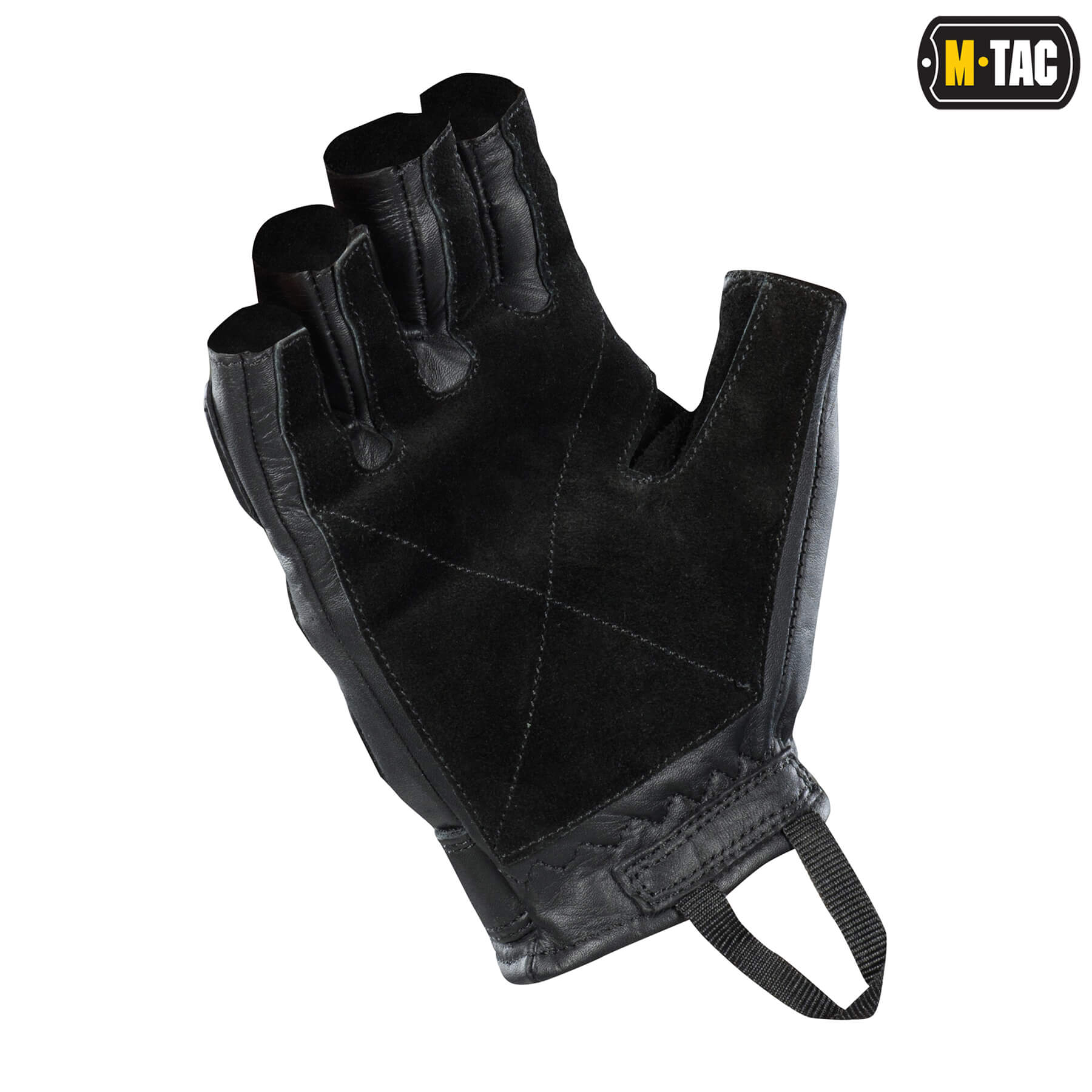 M-Tac перчатки беспалые кожаные Assault Mk.1 Black — 3