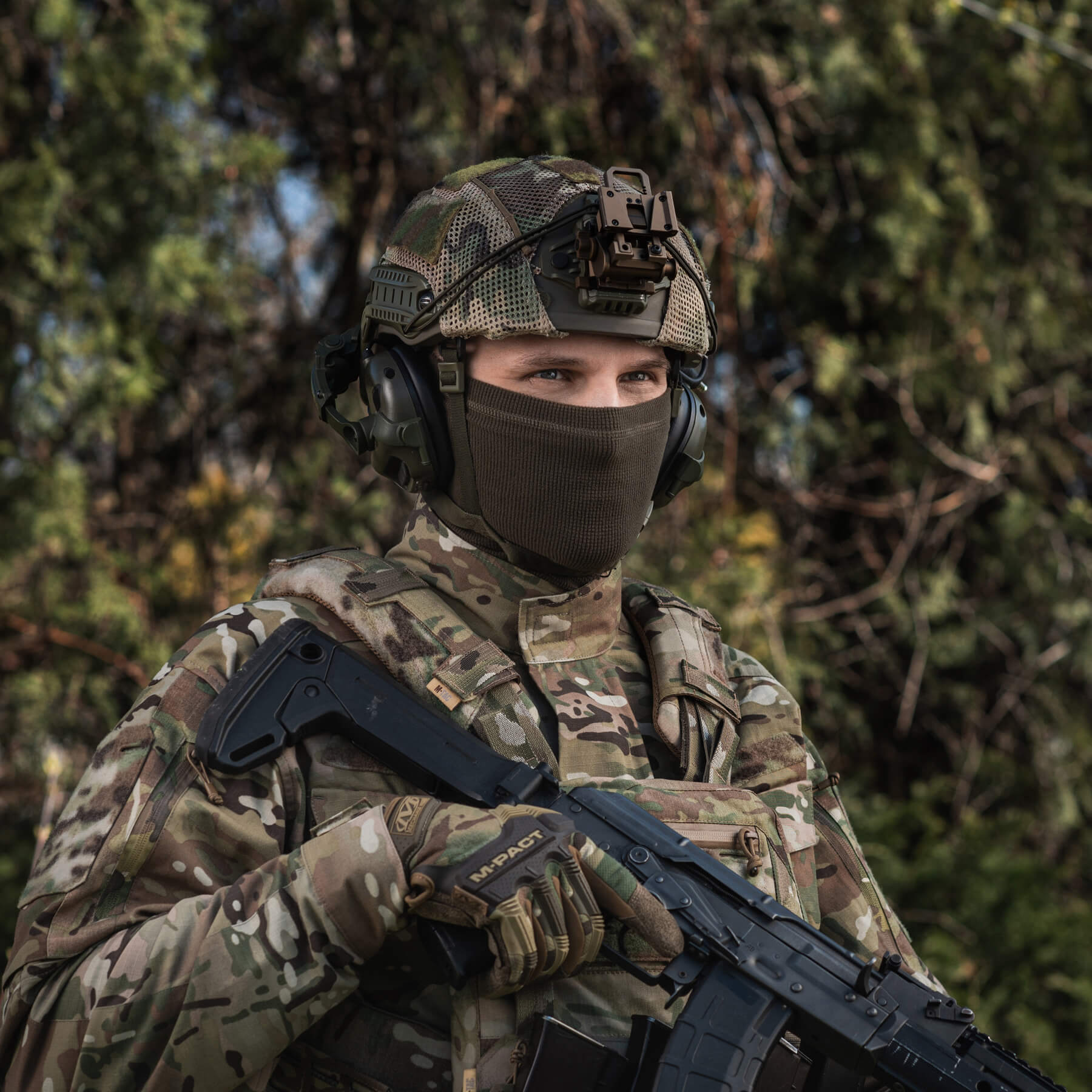 M-Tac шарф-труба длинный микрофлис рип-стоп Dark Olive — 12