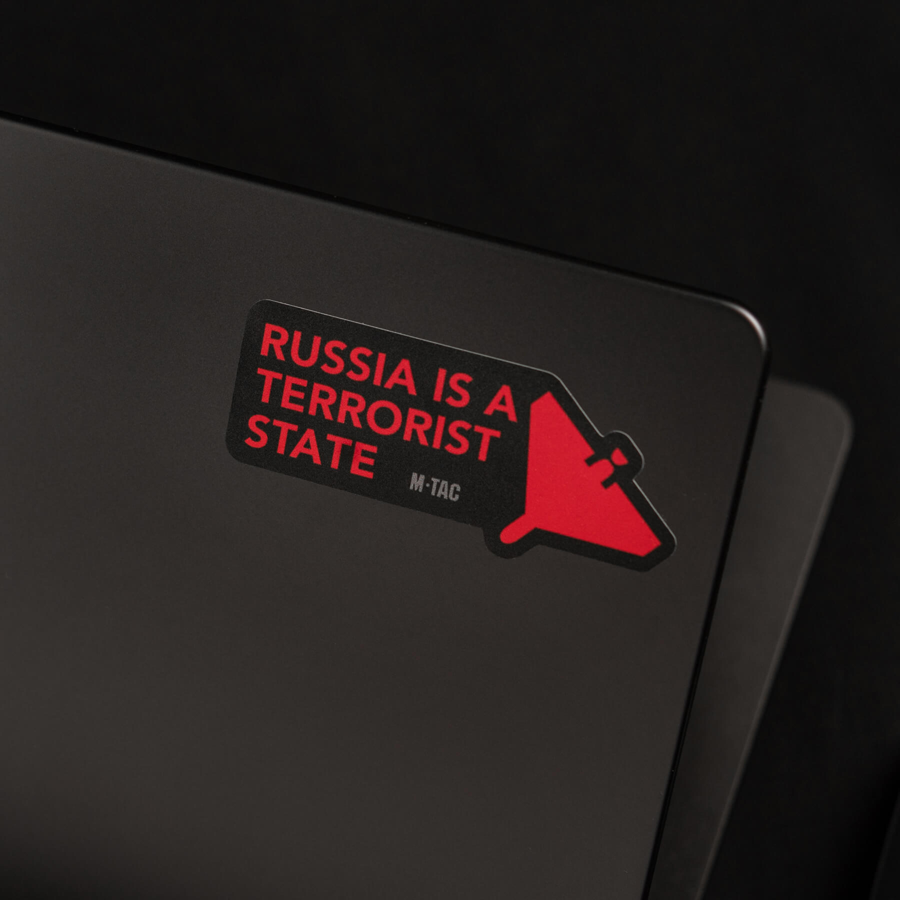 M-Tac наклейка russia is a terrorist state Small Black — 9