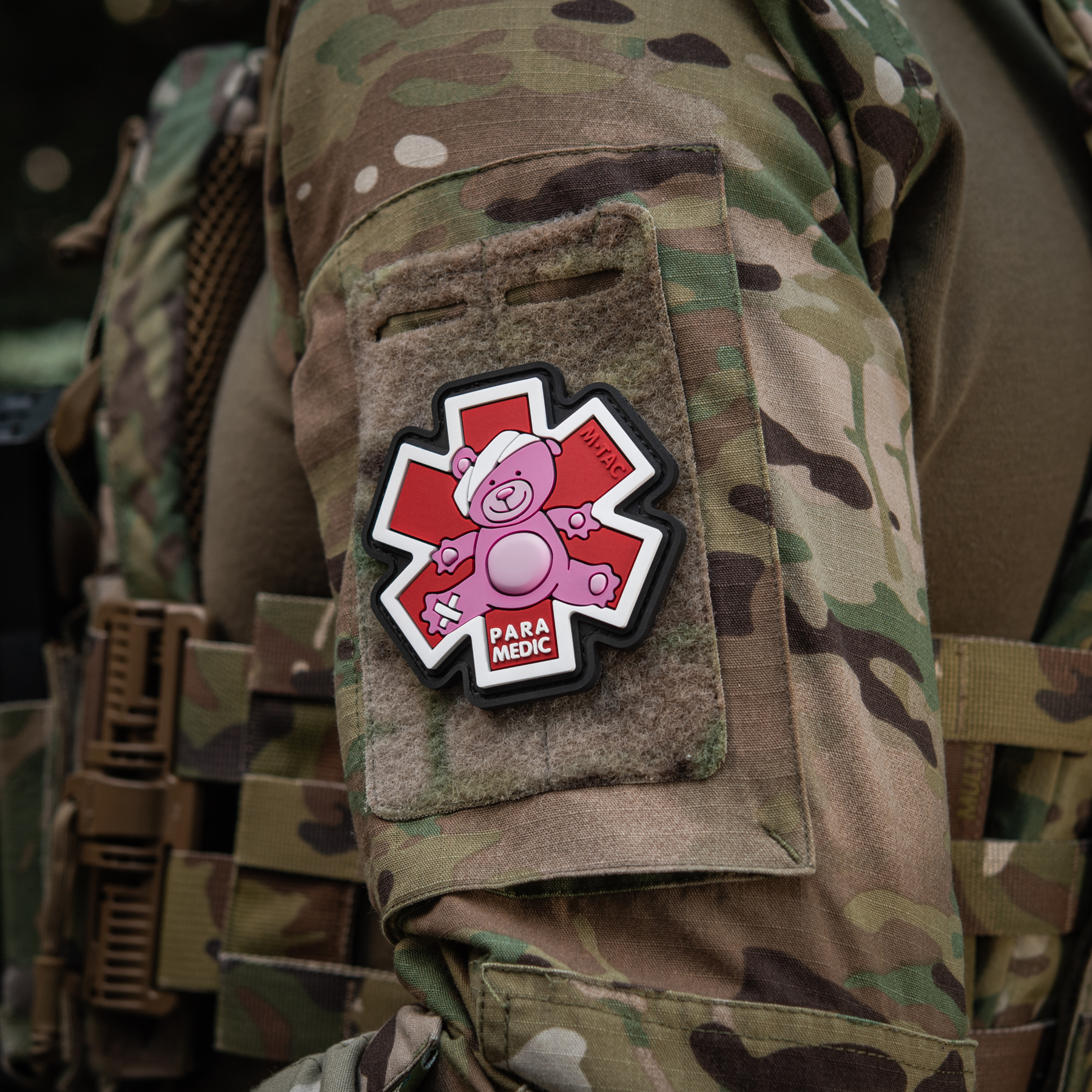 M-Tac нашивка Paramedic Ведмідь (PVC) Pink/Black — 11