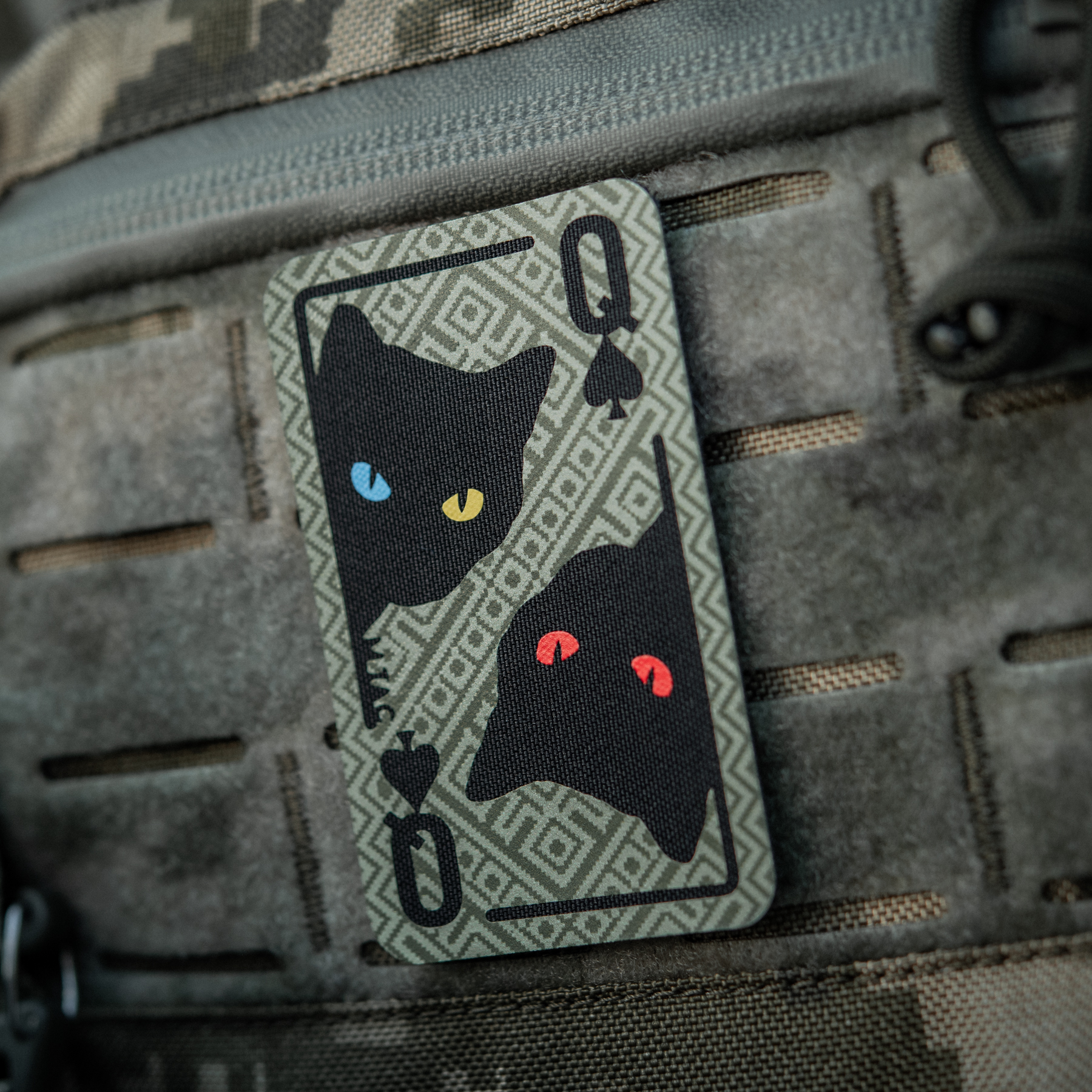 M-Tac нашивка Queen of spades (Орнамент) Olive — 8