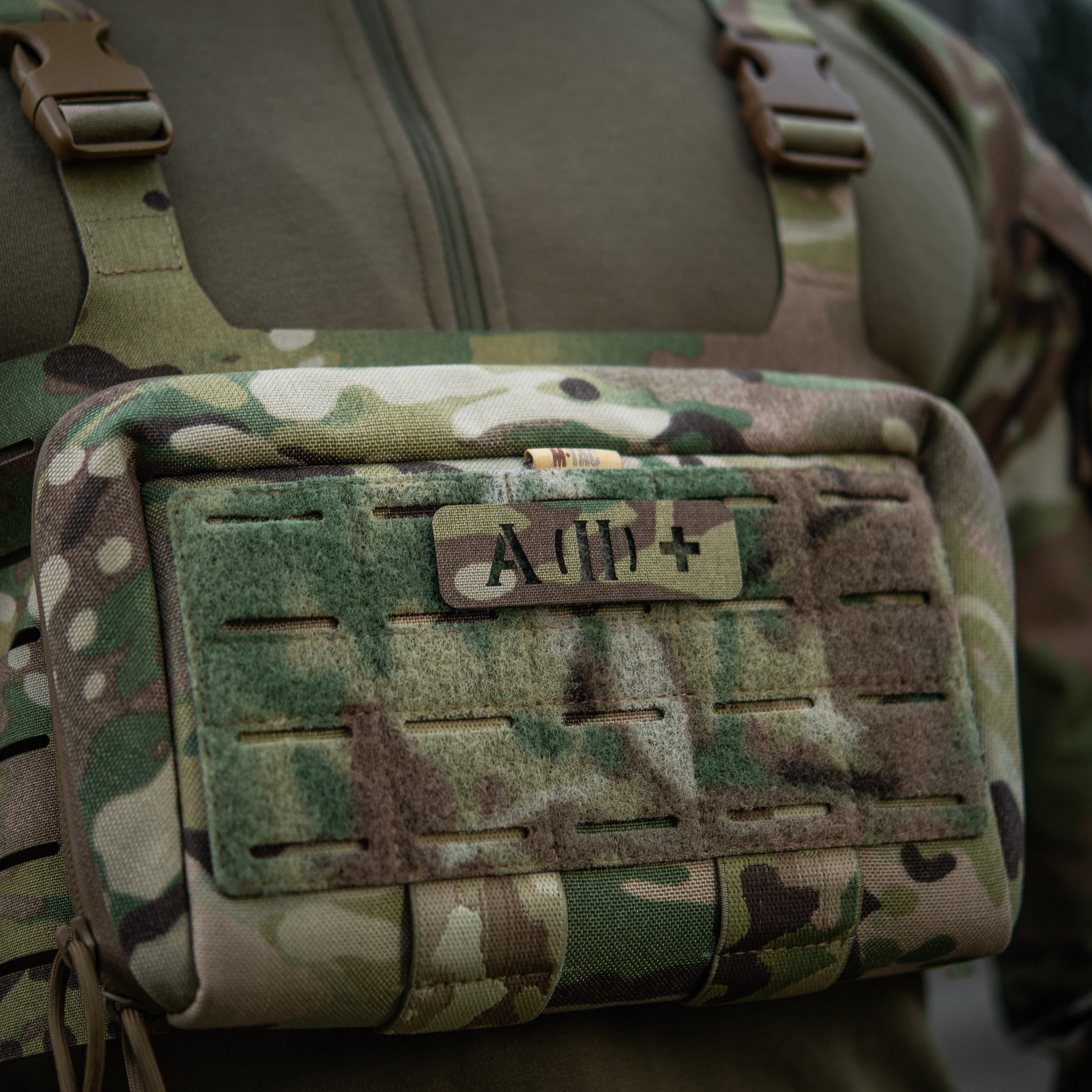 M-Tac нашивка группа крови A (II) + сквозная Laser Cut 25х80 Multicam — 5
