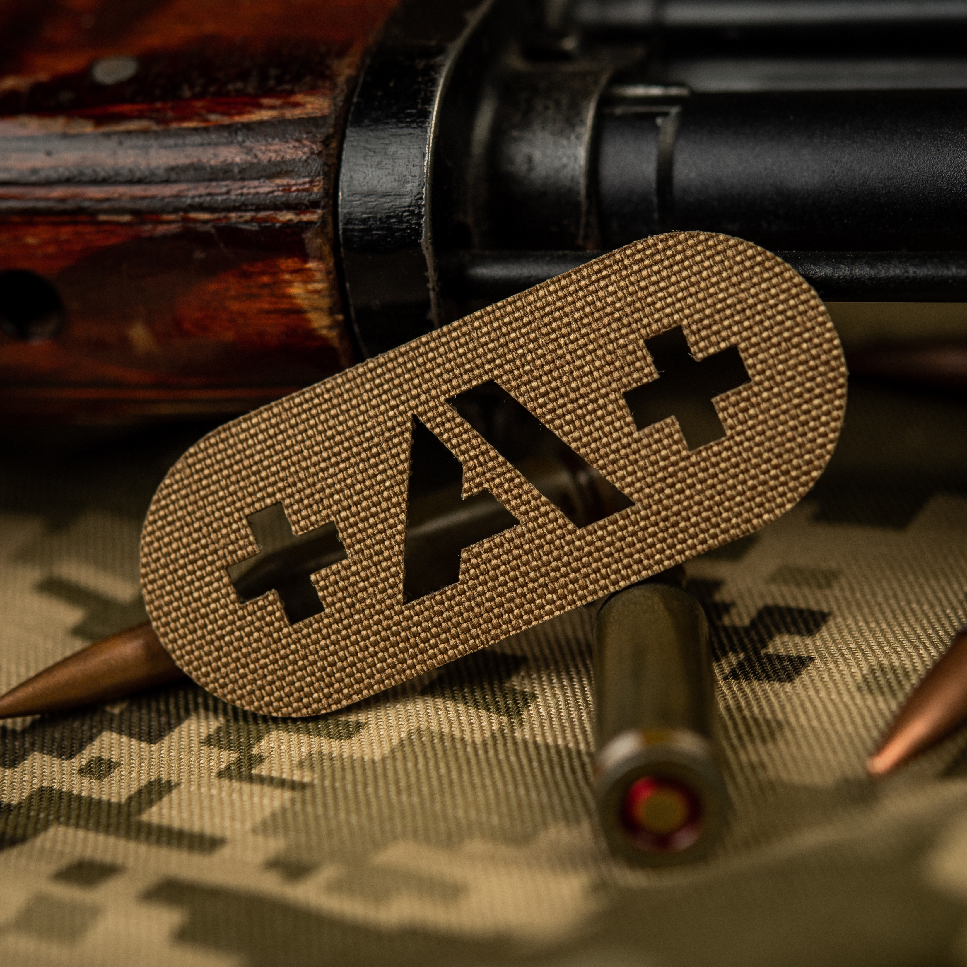 M-Tac нашивка группа крови +A+ сквозная Laser Cut Coyote — 4