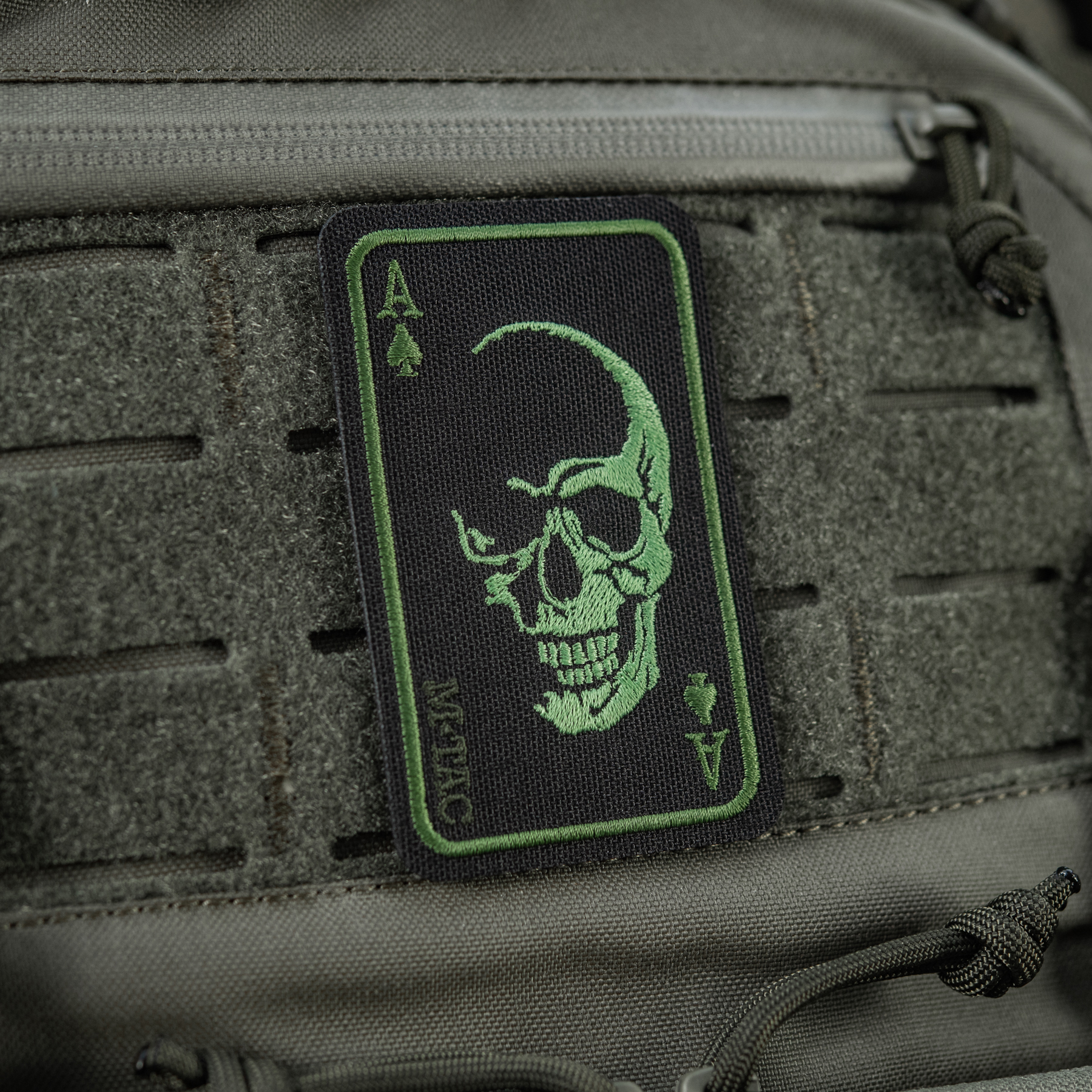M-Tac нашивка Face of war (вишивка) Black/Olive — 8